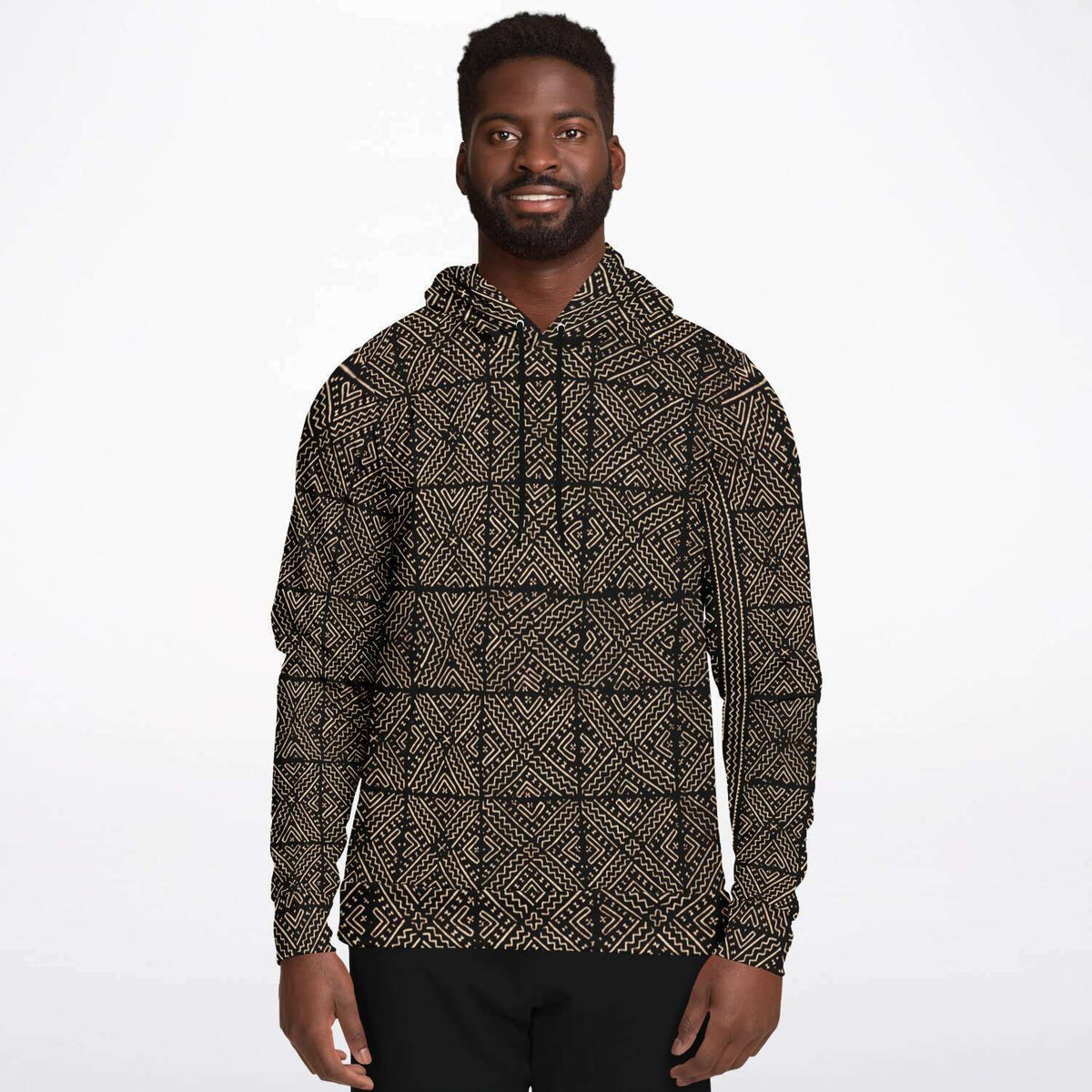 Tribal Mali Mudcloth Hoodie, Boho, Kuba Cloth, Kilim, Baluch, Ethnic Jacket African Hippie Gift Boho Sweater Pullover Hoodie