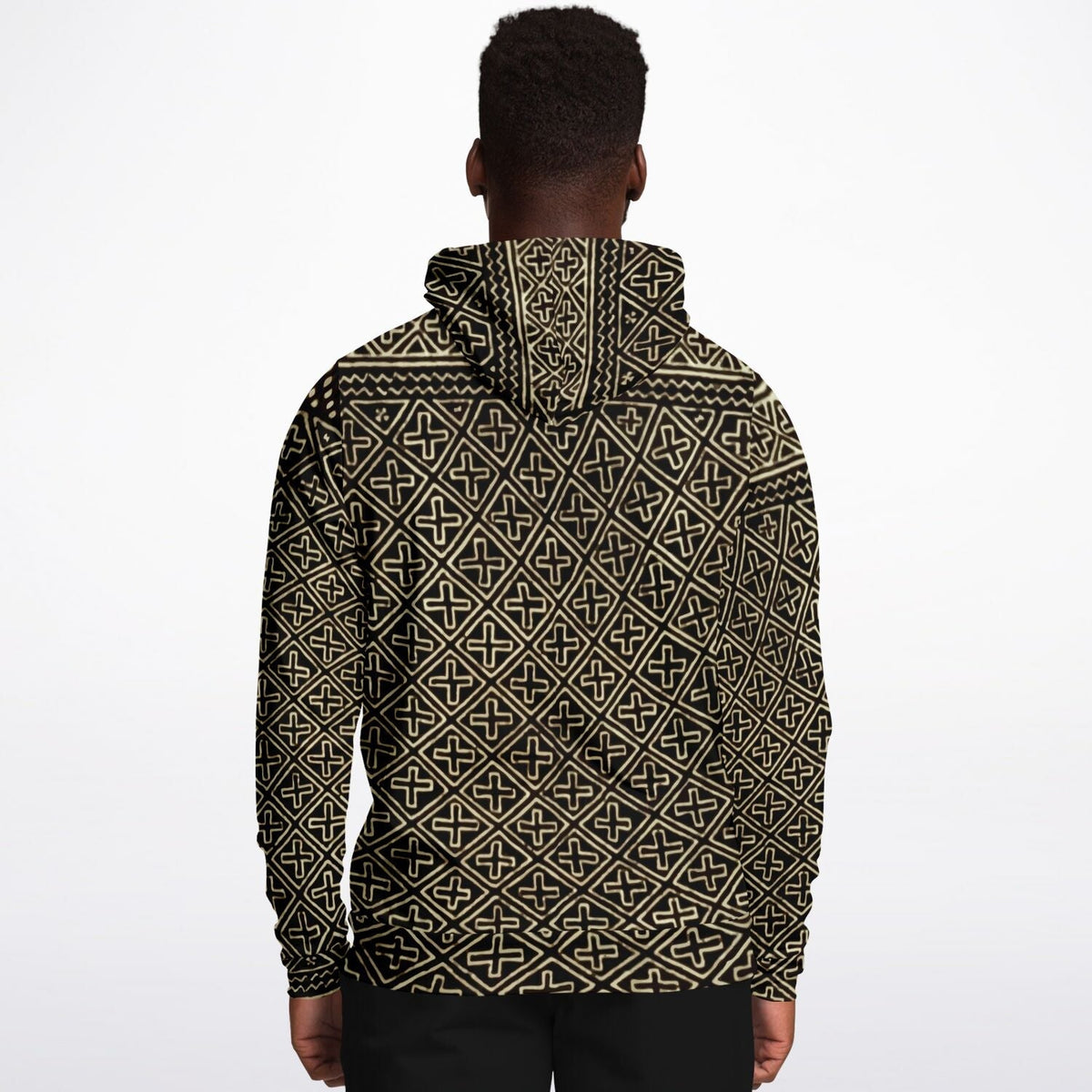 Tribal Mali Mudcloth Hoodie, Boho, Kuba Cloth, Kilim, Baluch, Ethnic Jacket African Hippie Gift Boho Sweater Pullover Hoodie