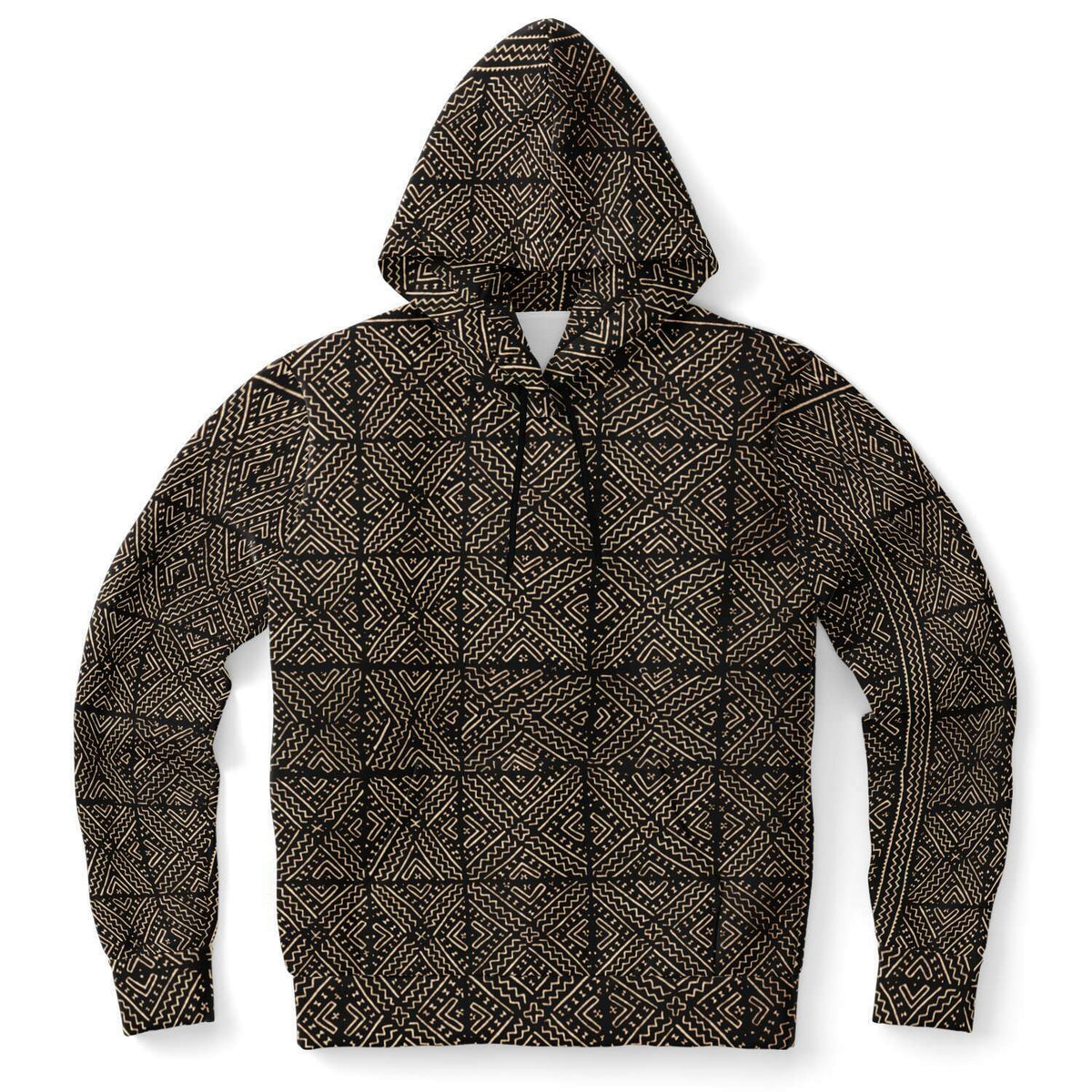 Fashion Hoodie - AOP XS Tribal Mali Mudcloth Hoodie, Boho, Kuba Cloth, Kilim, Baluch, Ethnic Jacket African Hippie Gift Boho Sweater Pullover Hoodie