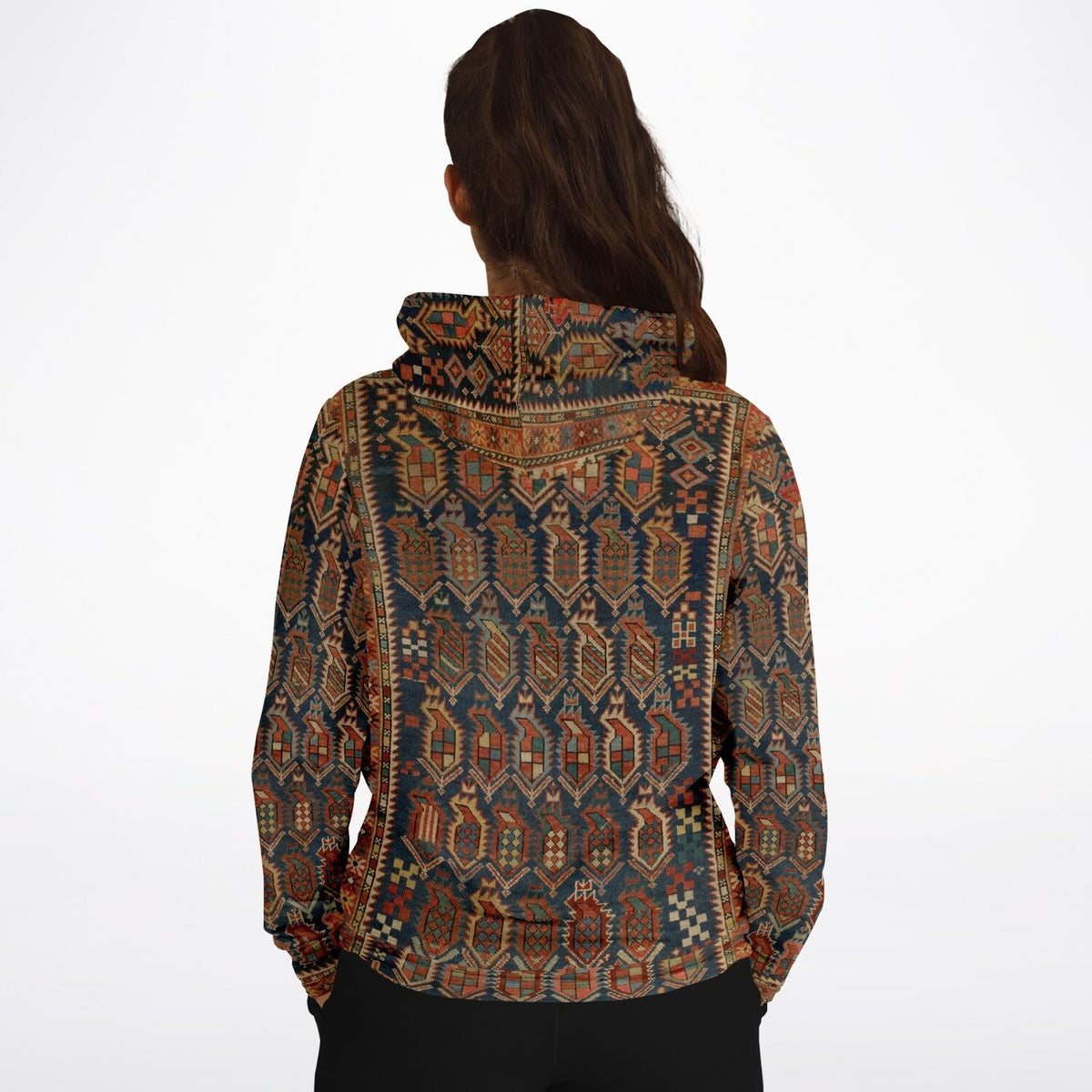 Unique Nomadic Folk Hoodie | Sacred Geometry Traditional Dagestan Berber Hmong Ashanti All-Over-Print Tribal Hoodie