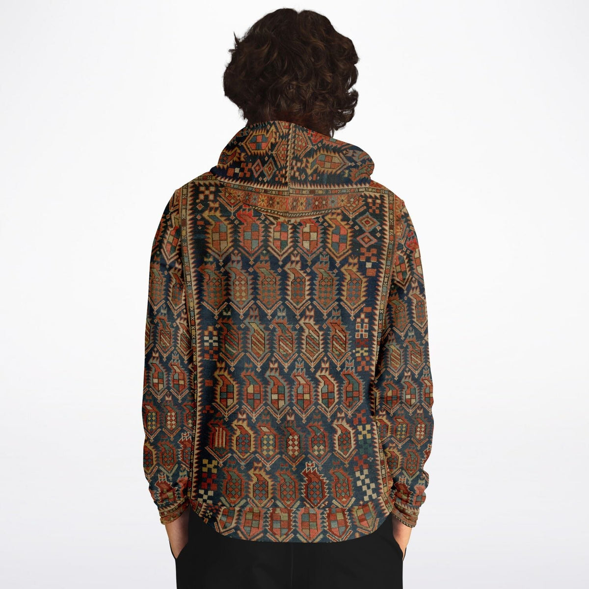 Unique Nomadic Folk Hoodie | Sacred Geometry Traditional Dagestan Berber Hmong Ashanti All-Over-Print Tribal Hoodie