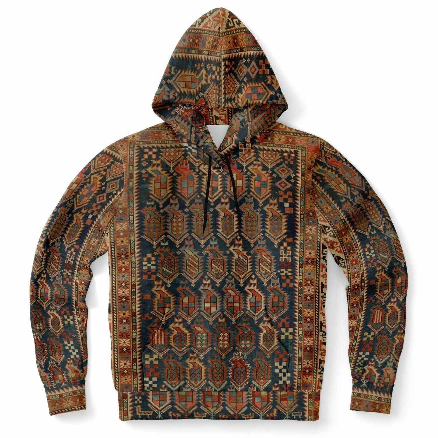Unique Nomadic Folk Hoodie | Sacred Geometry Traditional Dagestan Berber Hmong Ashanti All-Over-Print Tribal Hoodie