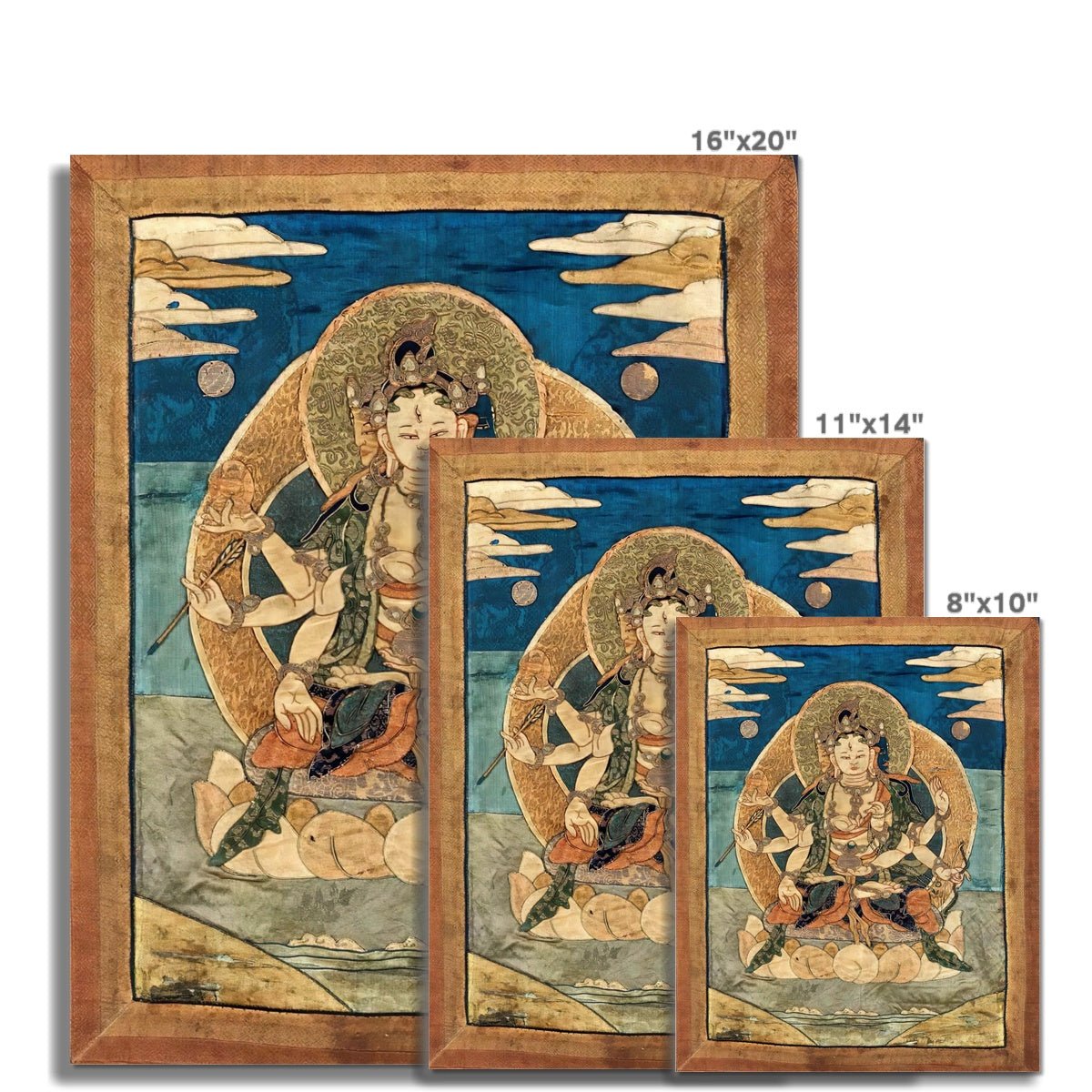 giclee Usnisavijaya: Tibetan Longevity and Healing Deity Yoga Gift Buddhist Sacred Feminist Dakini Yogini Thangka Fine Art Print