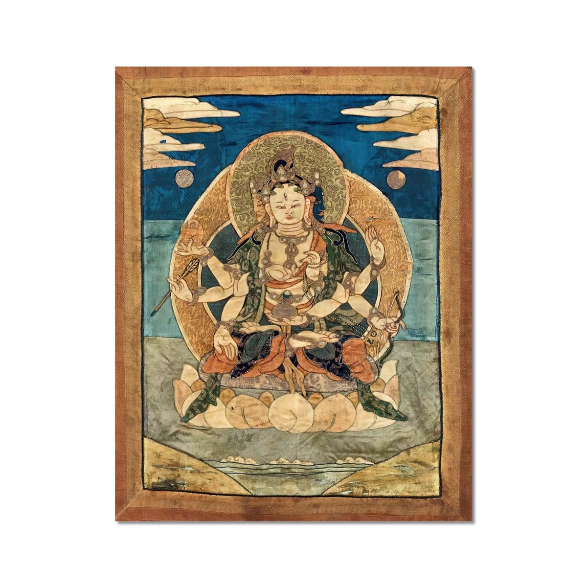 giclee Usnisavijaya: Tibetan Longevity and Healing Deity Yoga Gift Buddhist Sacred Feminist Dakini Yogini Thangka Fine Art Print