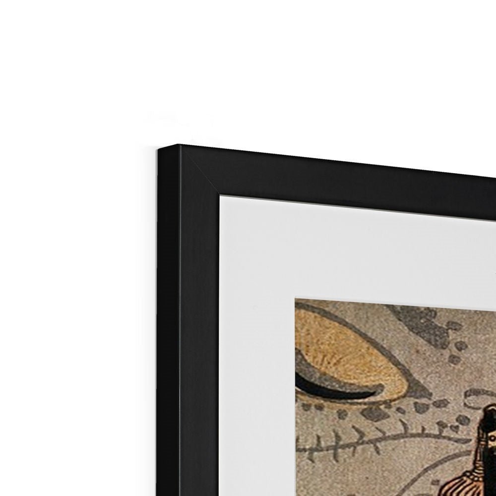 Utagawa Kuniyoshi: A Samurai Looks on Giant Frog Japanese Ukiyo-e Samurai Ronin Frog Toad Decor Antique Asian Framed Art Print
