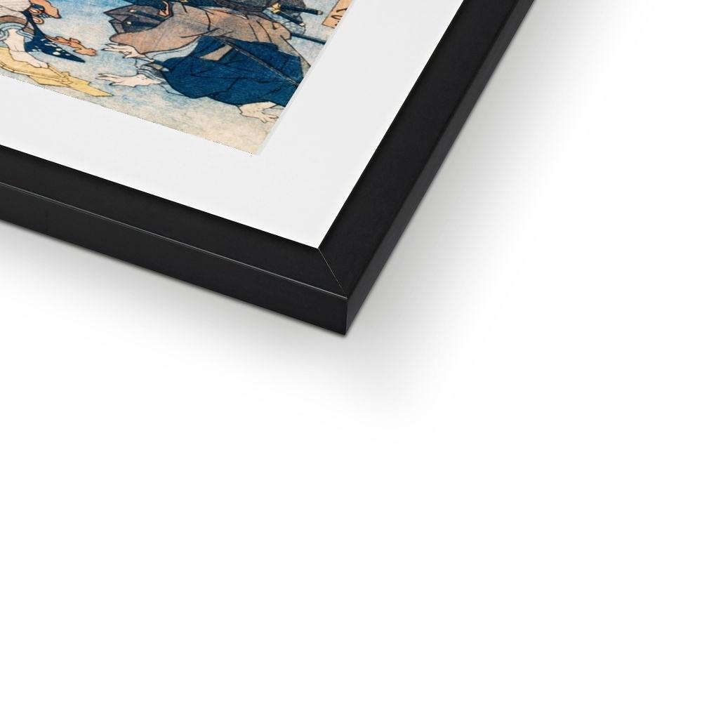 Utagawa Kuniyoshi: Famous Kabuki Heroes Played by Frogs | Framed Print