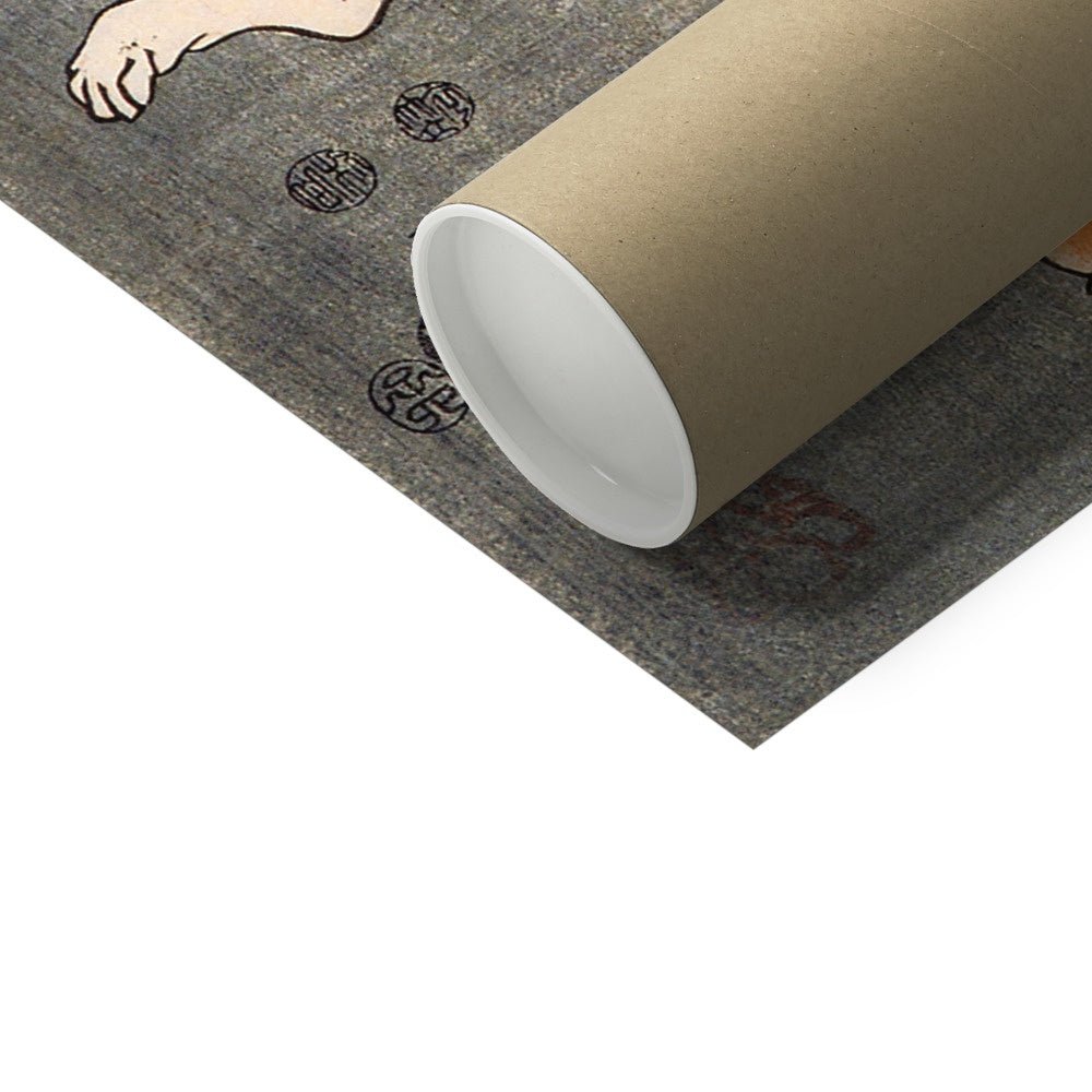 Utagawa Kuniyoshi: Four Cats in Different Poses Giclée Fine Art Ukiyo-e Print