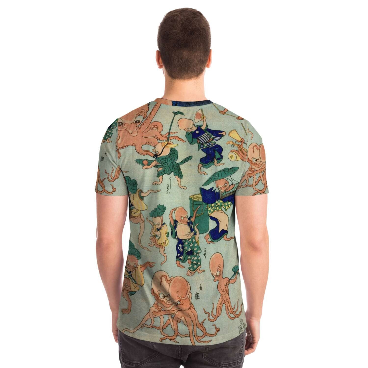 Utagawa Kuniyoshi : Ryuko Tako No Asobi (Fashionable Octopus Games) Cute Kawaii Vintage Japanese Ukiyo-e Graphic T-Shirt