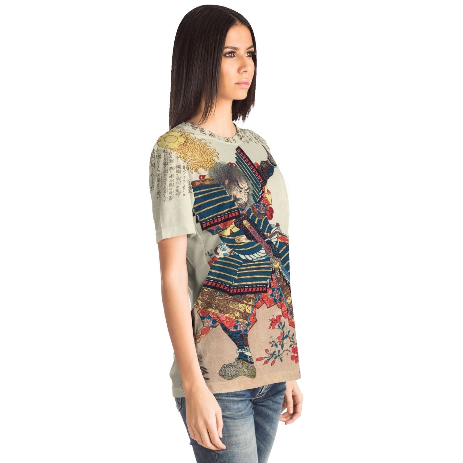 Utagawa Kuniyoshi Samurai Warrior T-Shirt | Vintage Japanese Wood Block Print Ukiyo-e Graphic Art T-Shirt
