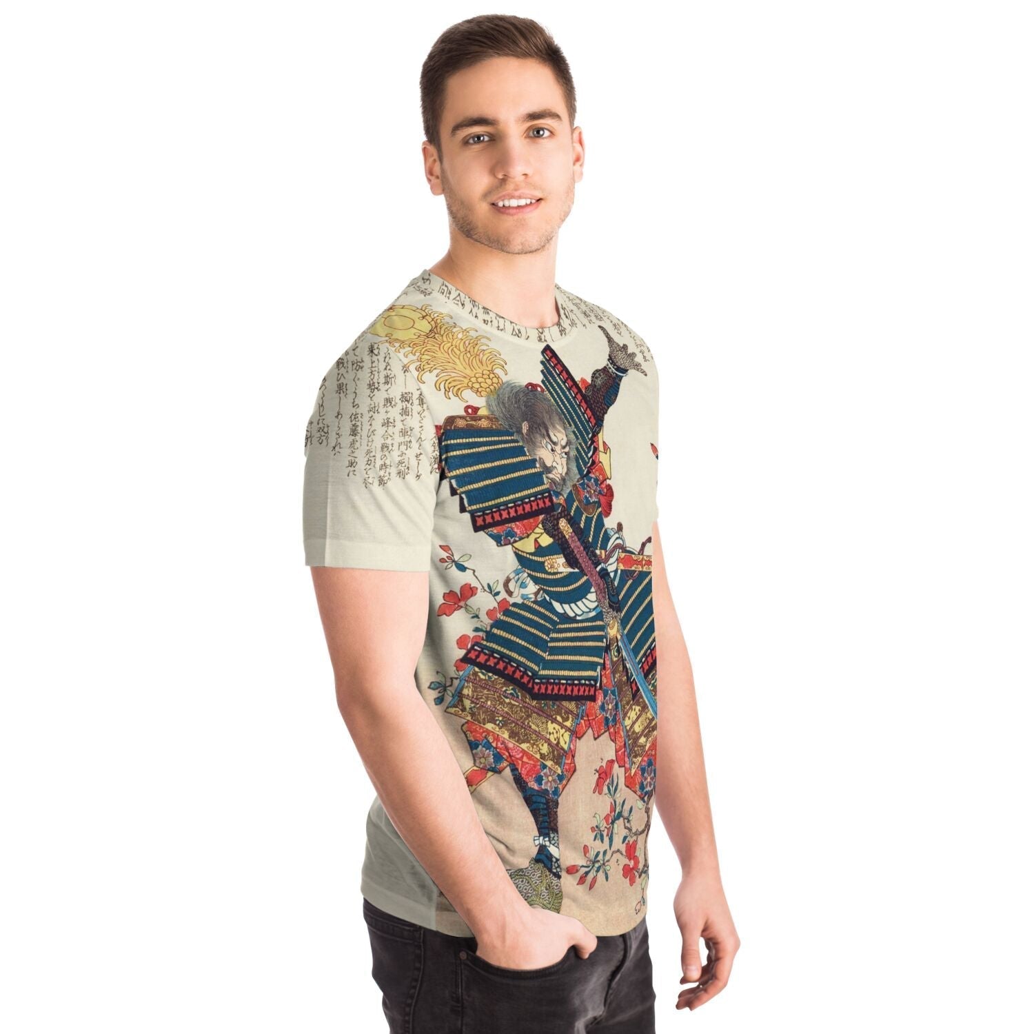 Utagawa Kuniyoshi Samurai Warrior T-Shirt | Vintage Japanese Wood Block Print Ukiyo-e Graphic Art T-Shirt