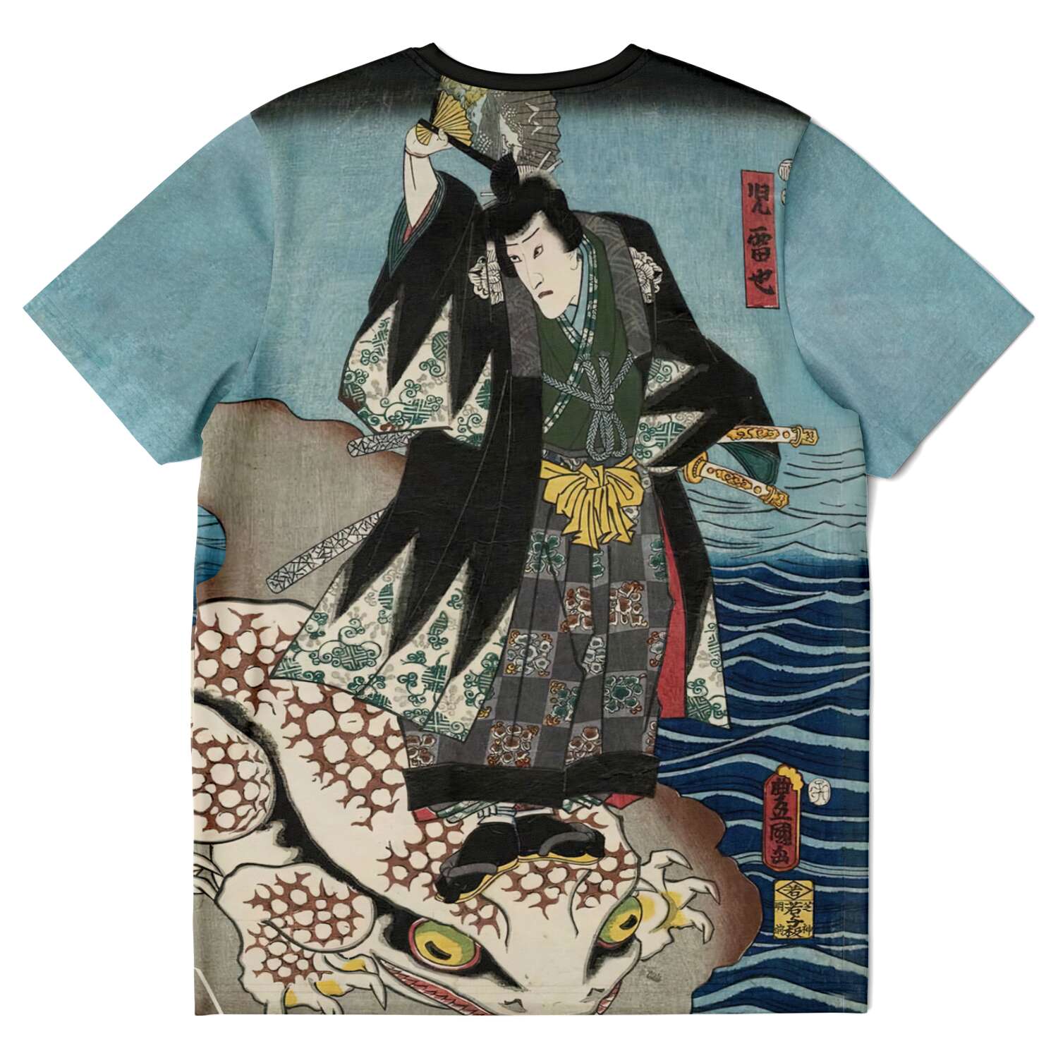 AOP T-Shirt Utagawa Kuniyoshi: The Heroic Tales of Jiraiya Antique Ukiyo-e Japanese Clothing Graphic Art T-Shirt Tee Vintage T Shirt