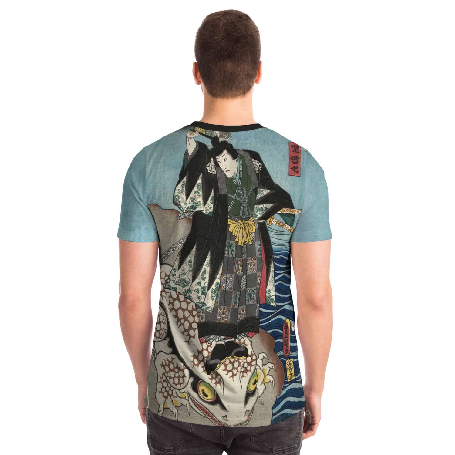 AOP T-Shirt Utagawa Kuniyoshi: The Heroic Tales of Jiraiya Antique Ukiyo-e Japanese Clothing Graphic Art T-Shirt Tee Vintage T Shirt