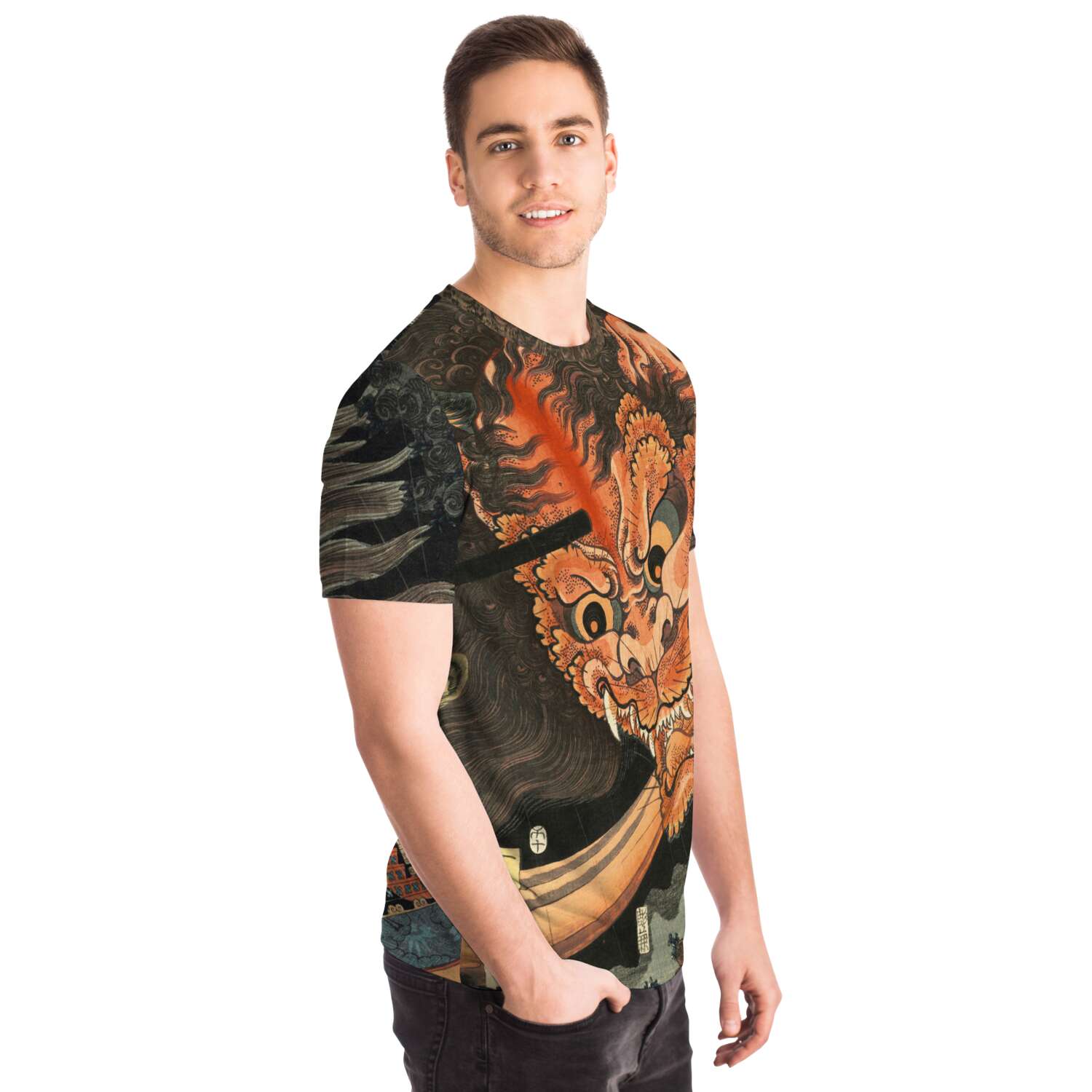 Utagawa Yoshitsuya: Shuten Dōji at Oeyama Ukiyo-e Yokai Demon Vintage Japanese Ukiyo-e T-Shirt Tee