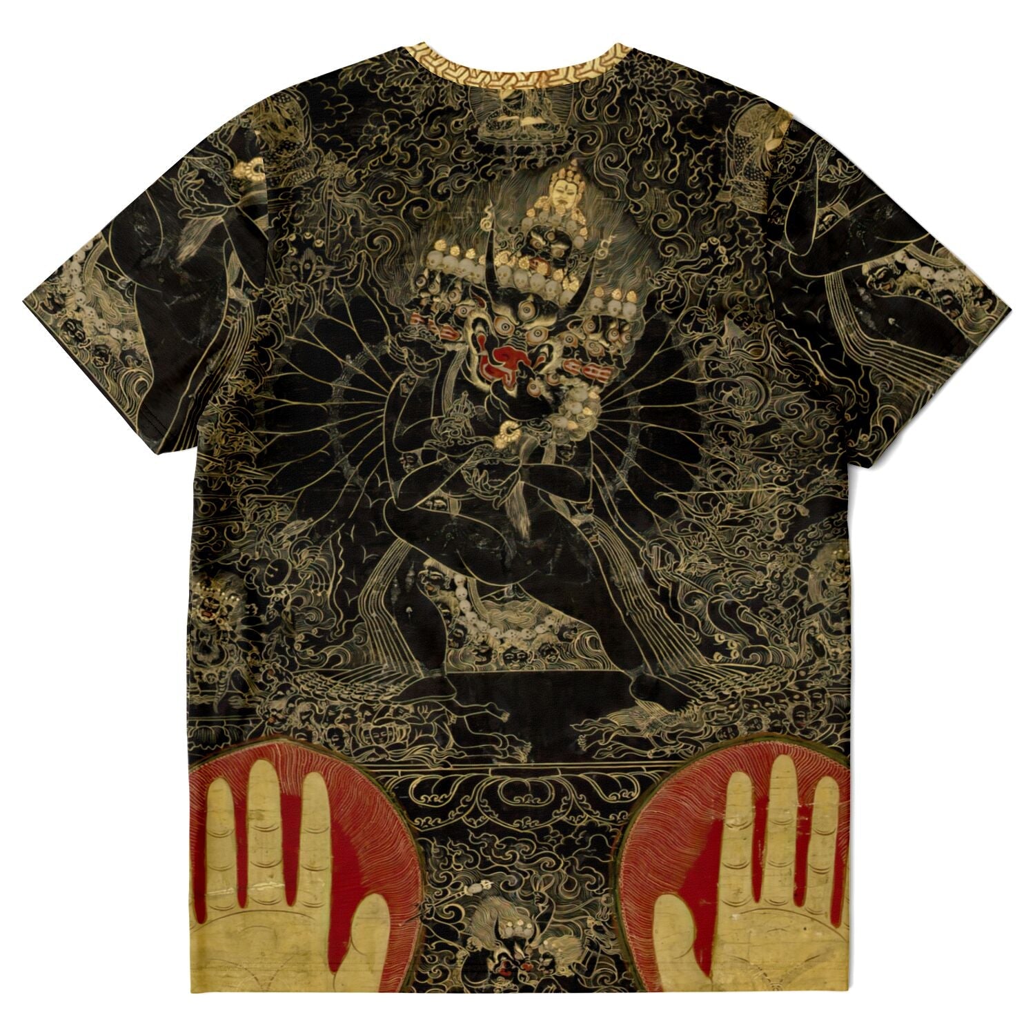 T-shirt Vajrabhairava and Vajravetali | Erotic Divine Union | Sacred Tantric Sexuality Tibetan Thangka Graphic Art T-Shirt