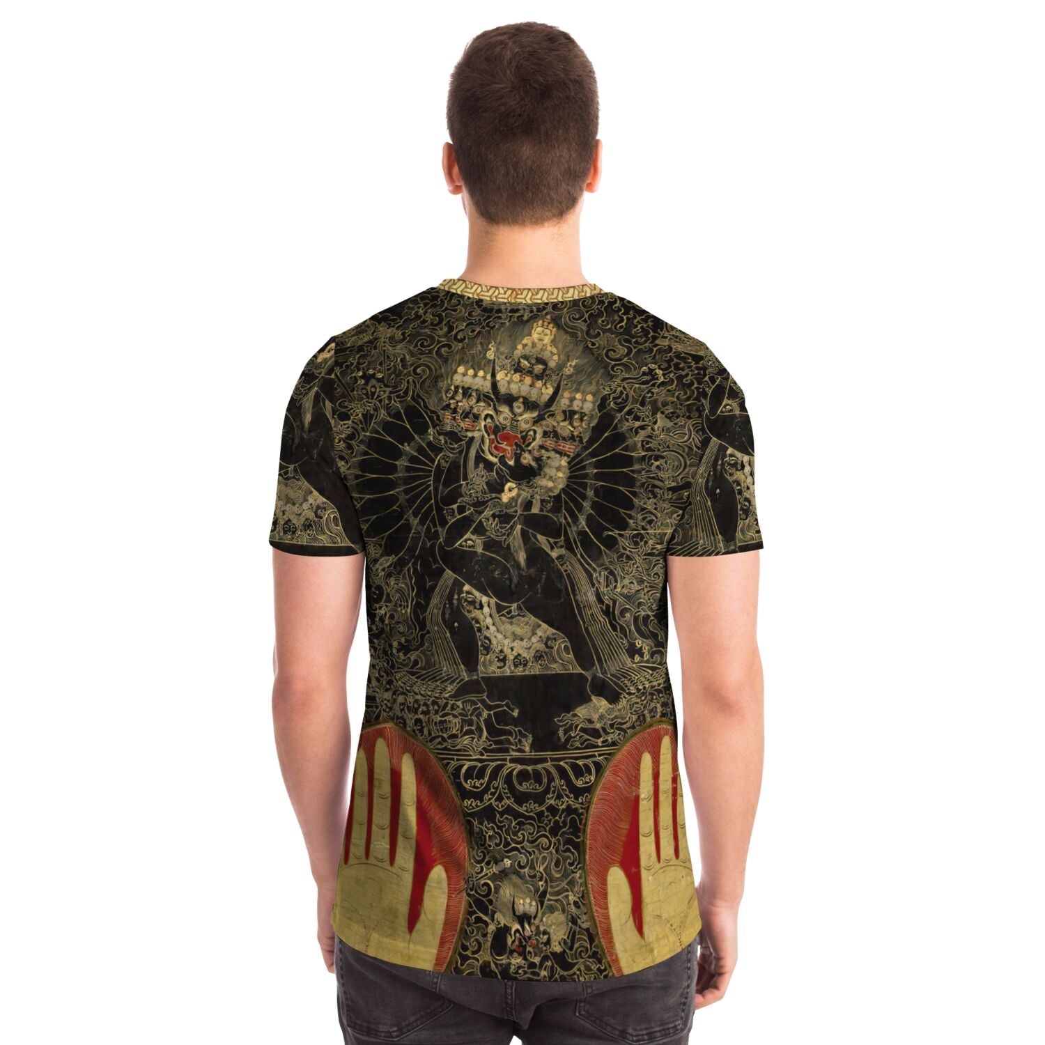 T-shirt Vajrabhairava and Vajravetali | Erotic Divine Union | Sacred Tantric Sexuality Tibetan Thangka Graphic Art T-Shirt