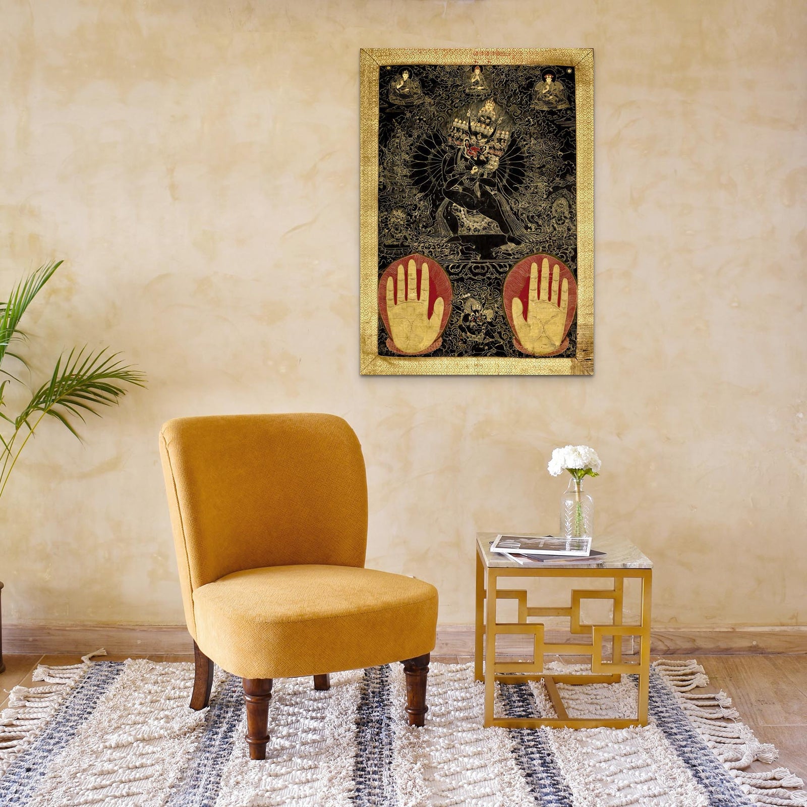 Vajrabhairava & Vajravetali Erotic Divine Union | Sacred Sexuality, Tantra Spiritual Healing | Soulmate Tibetan Thangka Fine Art Print