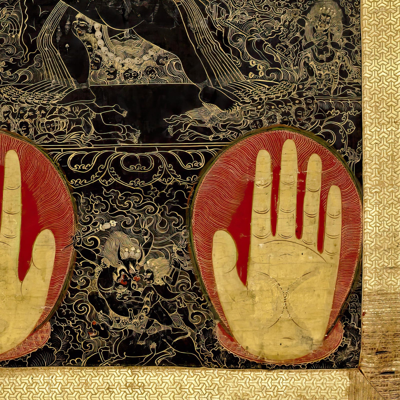 Vajrabhairava & Vajravetali Erotic Divine Union | Sacred Sexuality, Tantra Spiritual Healing | Soulmate Tibetan Thangka Fine Art Print