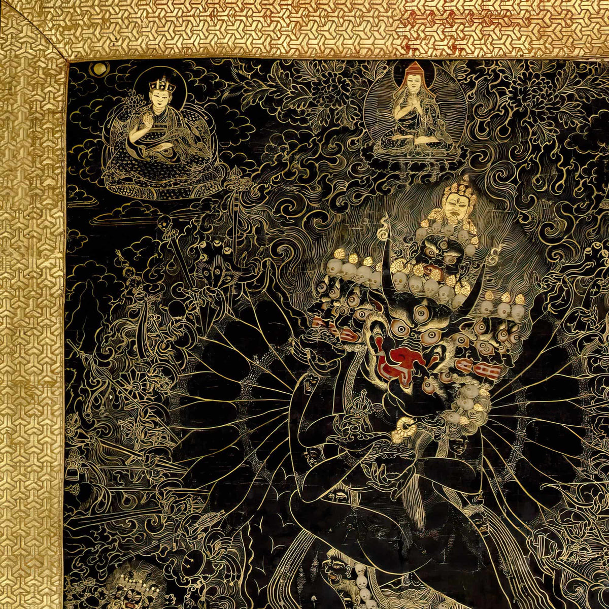 Vajrabhairava & Vajravetali Erotic Divine Union | Sacred Sexuality, Tantra Spiritual Healing | Soulmate Tibetan Thangka Fine Art Print