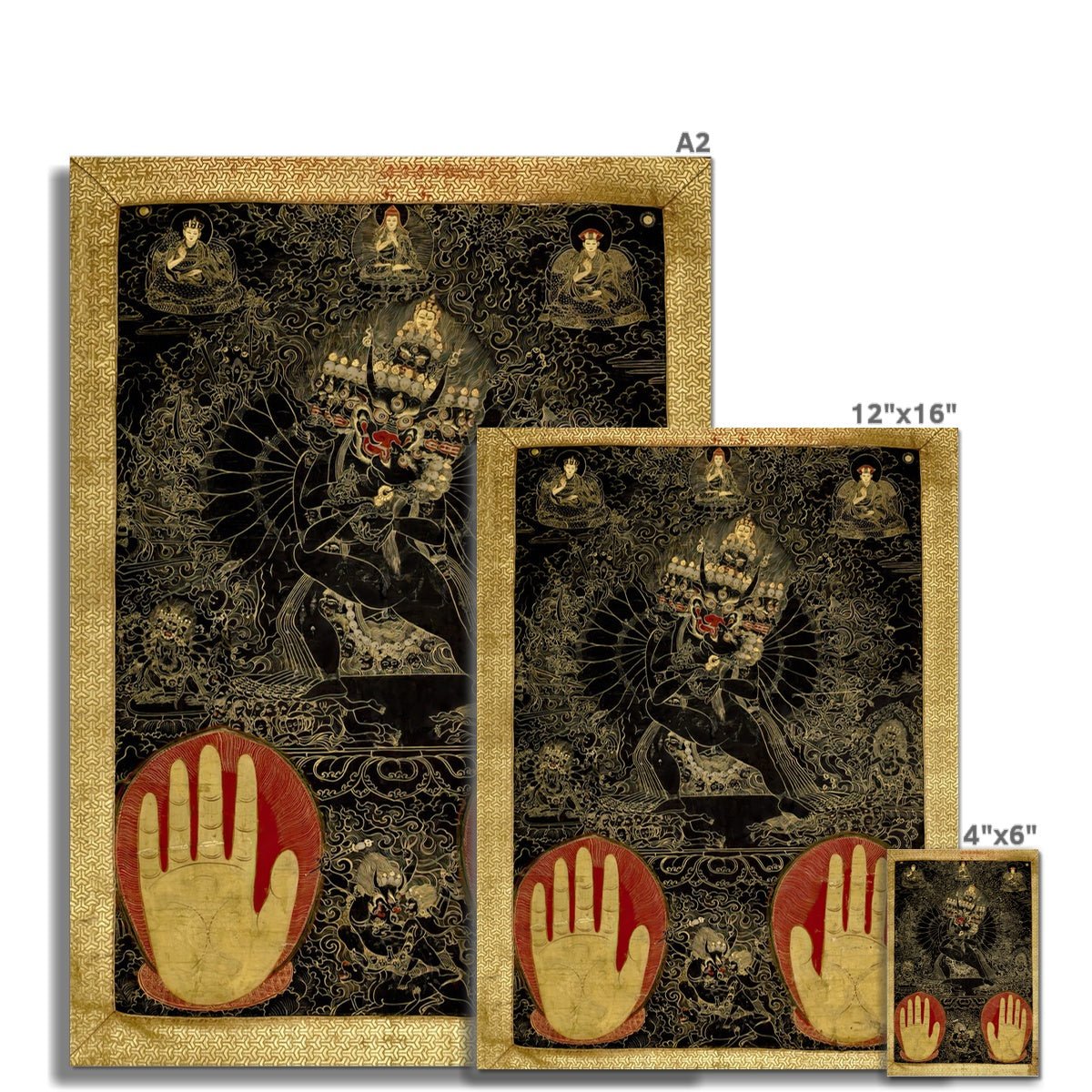 Vajrabhairava & Vajravetali Erotic Divine Union | Sacred Sexuality, Tantra Spiritual Healing | Soulmate Tibetan Thangka Fine Art Print