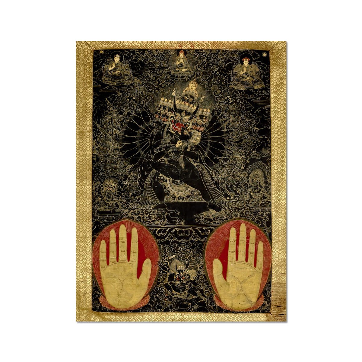 Vajrabhairava &amp; Vajravetali Erotic Divine Union | Sacred Sexuality, Tantra Spiritual Healing | Soulmate Tibetan Thangka Fine Art Print