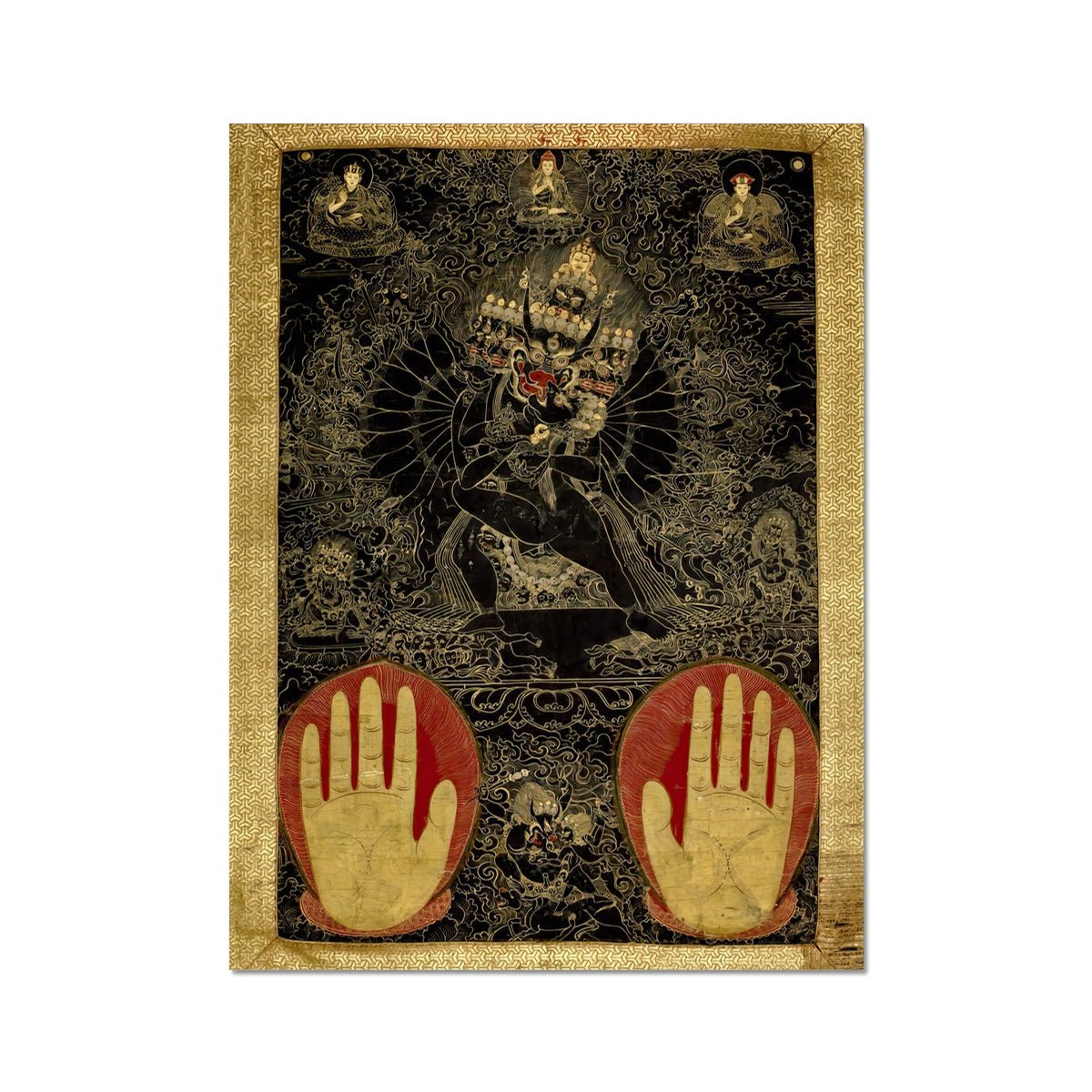 Fine art 4&quot;x6&quot; Vajrabhairava &amp; Vajravetali Erotic Divine Union | Sacred Sexuality, Tantra Spiritual Healing | Soulmate Tibetan Thangka Fine Art Print