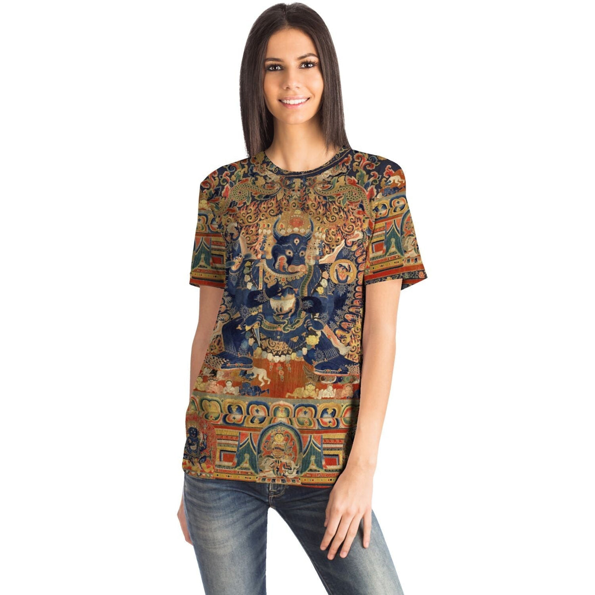 Vajrabhairava Wrathful Deity | Tibetan Buddhist Protection, Meditation Deity | Zen Manjushri Emanation Graphic Art T-Shirt