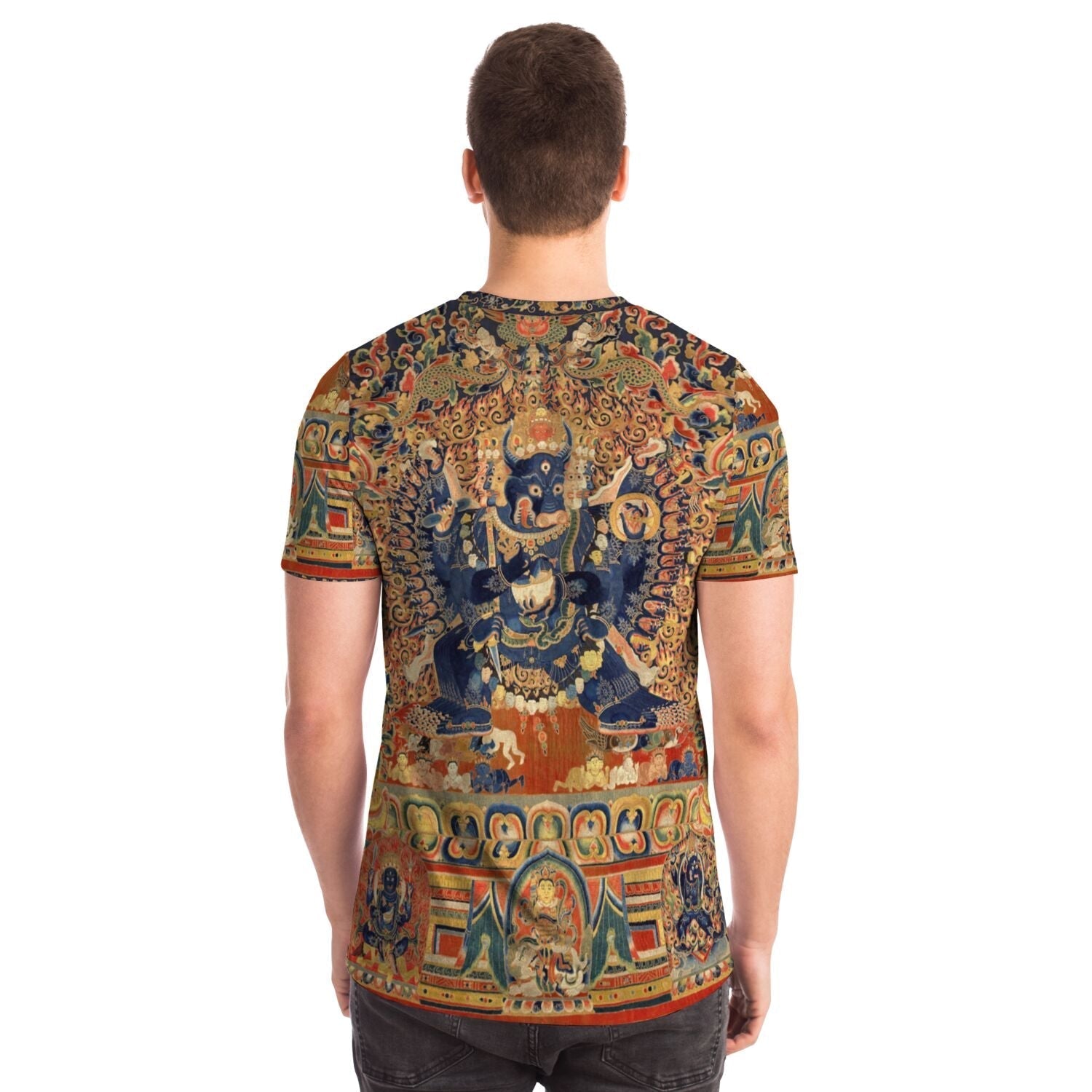 T-shirt Vajrabhairava Wrathful Deity | Tibetan Buddhist Protection, Meditation Deity | Zen Manjushri Emanation Graphic Art T-Shirt