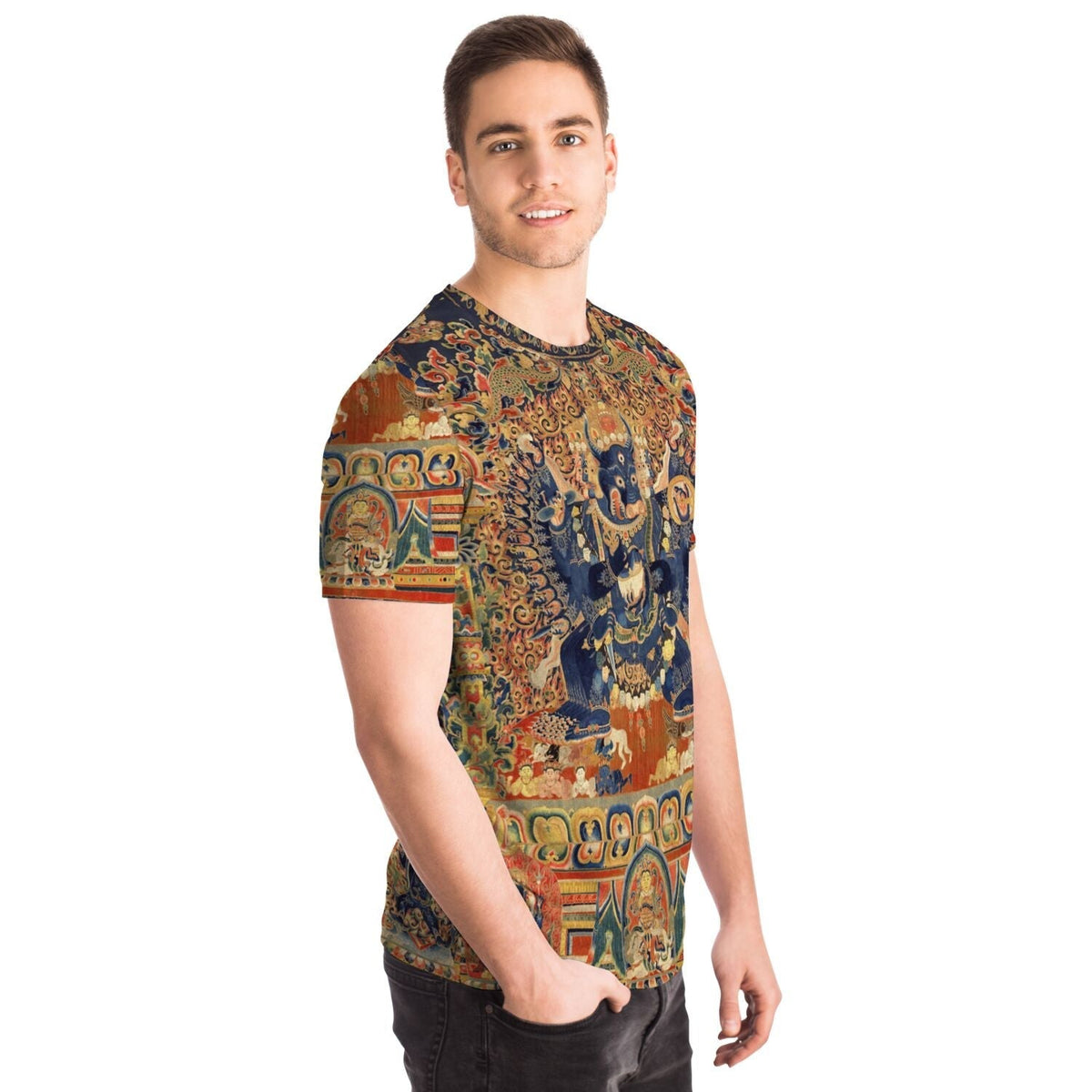 Vajrabhairava Wrathful Deity | Tibetan Buddhist Protection, Meditation Deity | Zen Manjushri Emanation Graphic Art T-Shirt