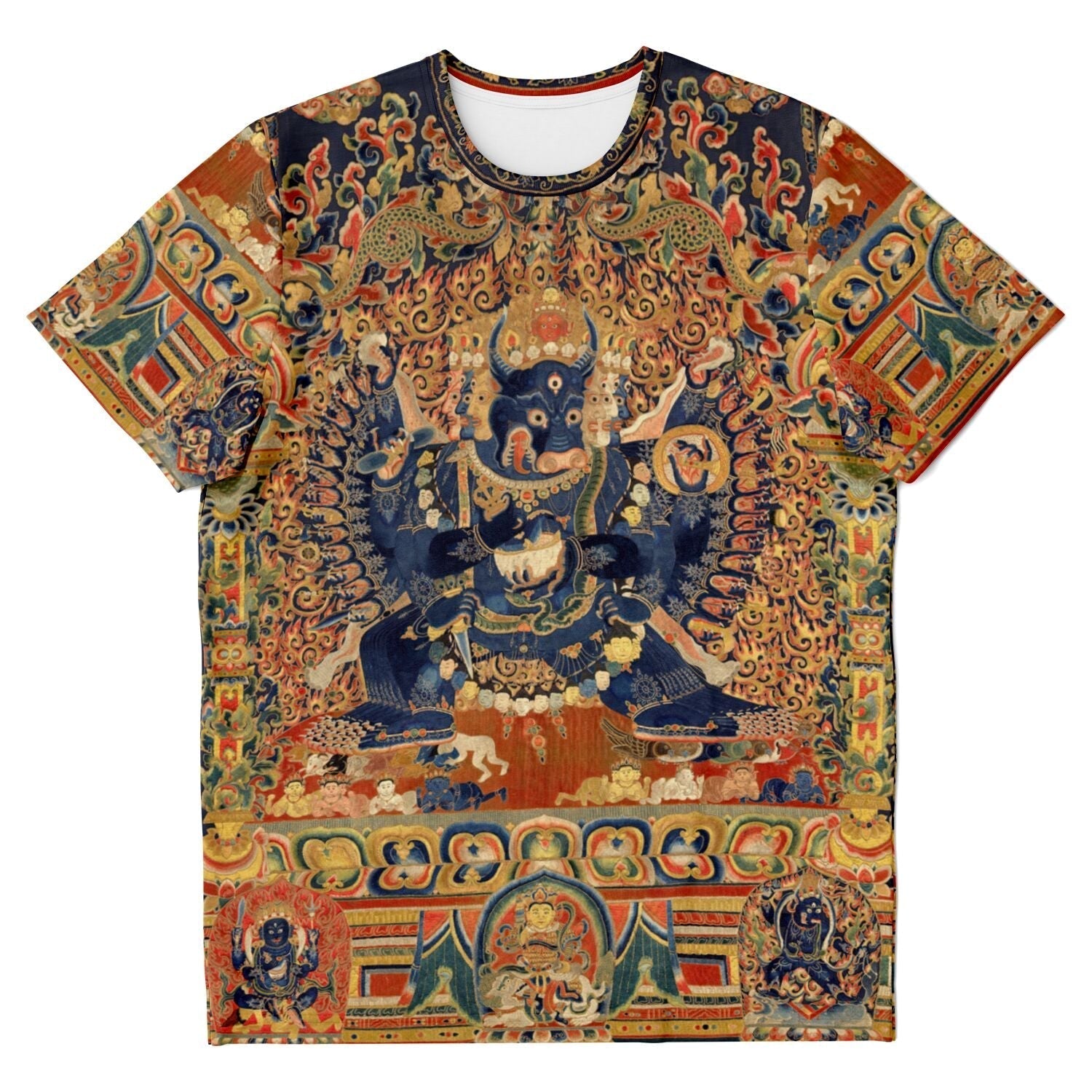 T-shirt XS Vajrabhairava Wrathful Deity | Tibetan Buddhist Protection, Meditation Deity | Zen Manjushri Emanation Graphic Art T-Shirt