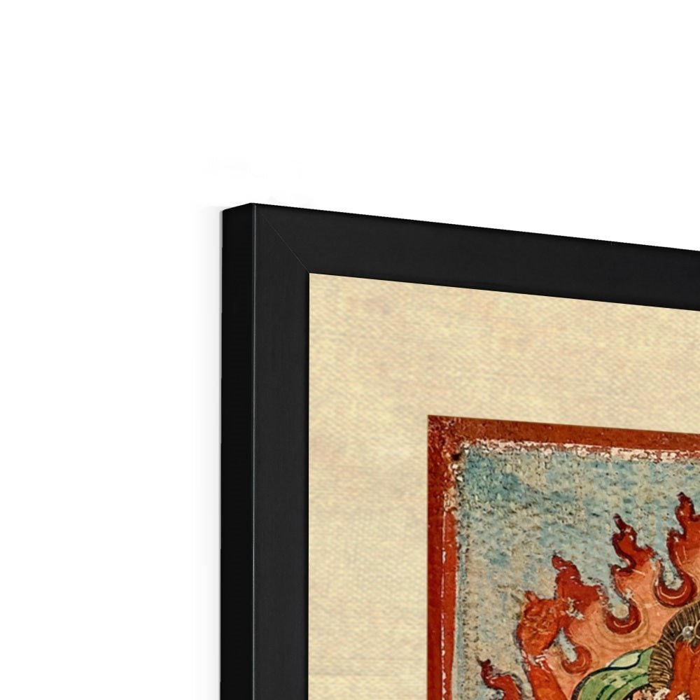 Framed Print Vajravarahi (Krodha Kali) Tibetan-Chinese Vajrayana Antique Thangka Vintage Hindu Shiva Indian Deity Framed Art Print