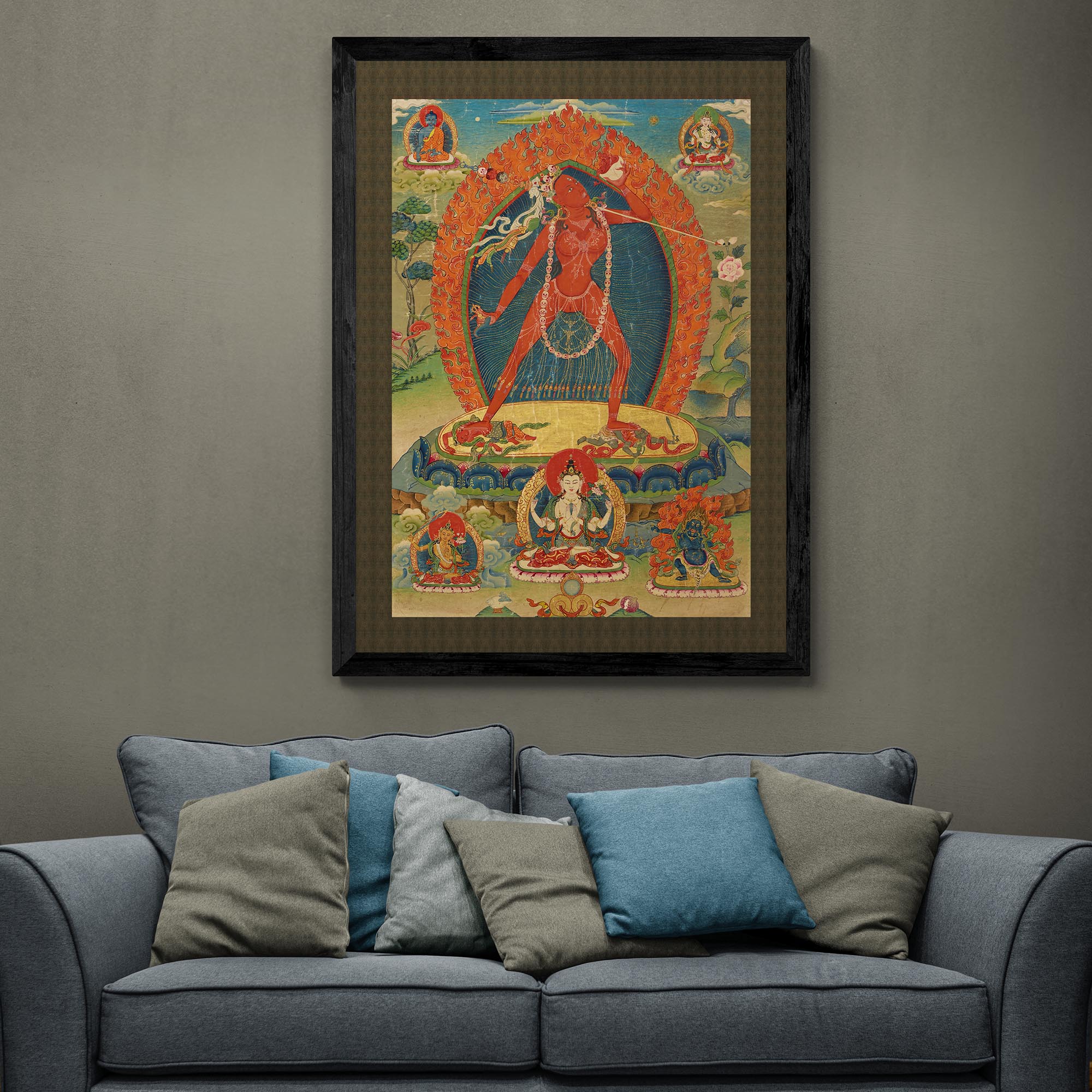 Fine art Vajrayogini Tibetan Buddhist Vajrayana | Female Meditation Deity, Tantric  Dakini Framed Art Print