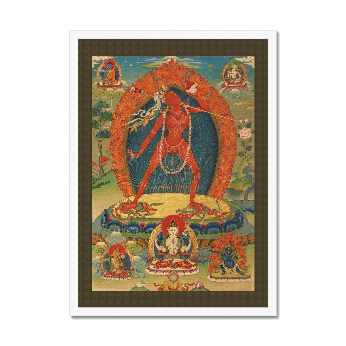 Vajrayogini Tibetan Buddhist Vajrayana | Female Meditation Deity, Tantric Dakini Framed Art Print