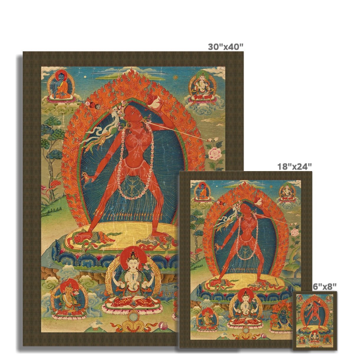 giclee Vajrayogini Tibetan Vajrayana Female Goddess Deity Feminist Tantra Tantric Pema Vajra Yogini Dakini Nepal Erotic Fine Art Print