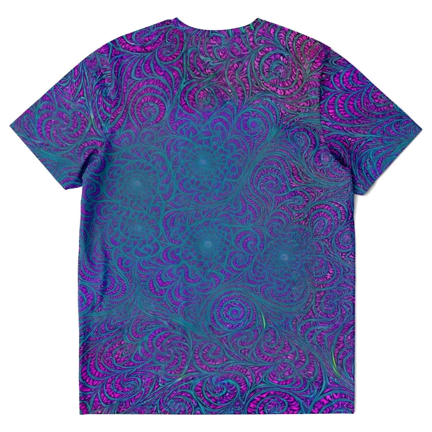 T-shirt Vibrational Alignment: Sacred Geometry Fractal Trippy Tee | Cosmic Empowerment | Flower of Life Abstract Mandala Graphic Art T-Shirt