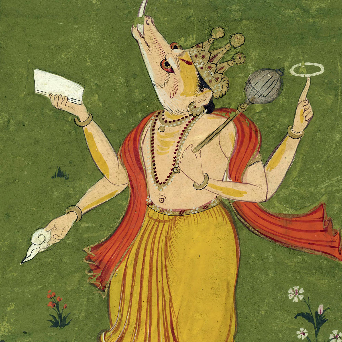 Vishnu As Vaharta: Boar Incarnation of Vishnu | Protector of the Universe | Hindu Indian Deity, Bhakti Devotional Framed Art Print