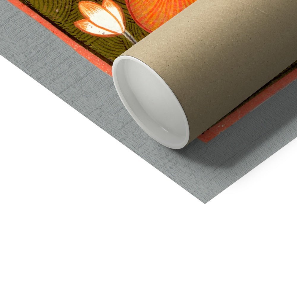 Vishnu on Ananta | Naga, Cosmic Universe Creation Hindu Yoga Cosmology | Lotus Serpent Fine Art Print | Fine Art Print