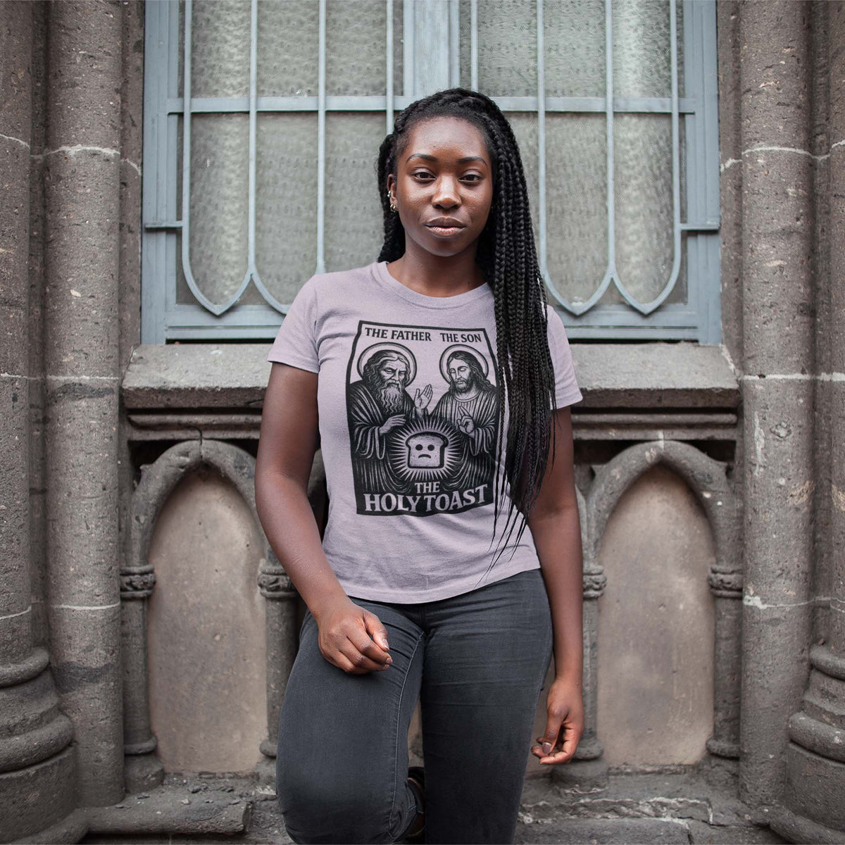 The Holy Toast: Blasphemous Atheist Medieval Tee | Funny Christian Middle-Ages Graphic Art T-Shirt