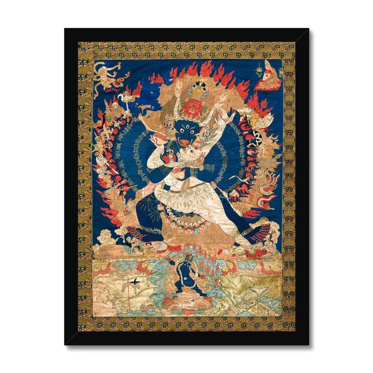 Framed Print 6"x8" / Black Frame Yama and Consort, Tibet (18th-19th Century) | Framed Print