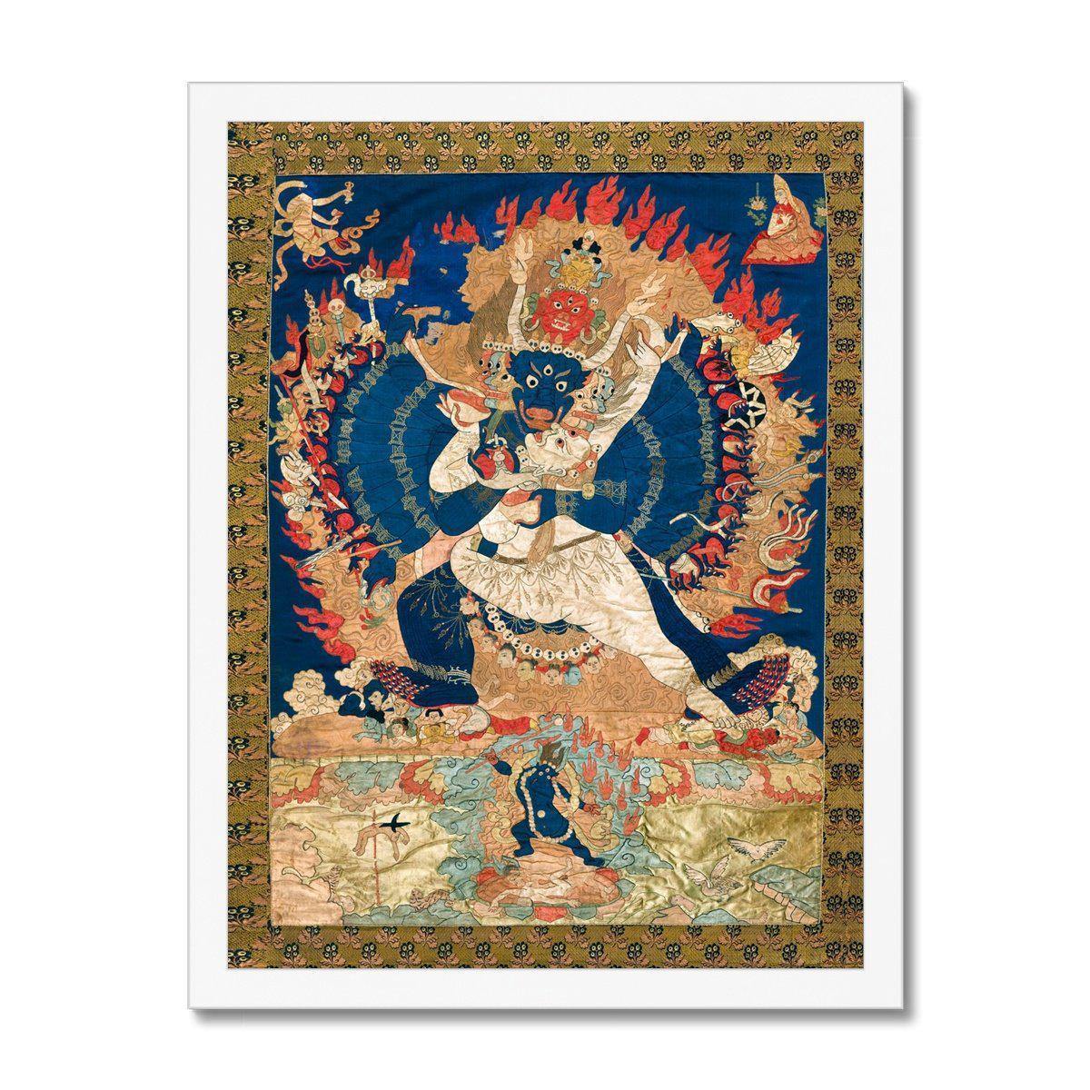 Framed Print 6"x8" / White Frame Yama and Consort, Tibet (18th-19th Century) | Framed Print