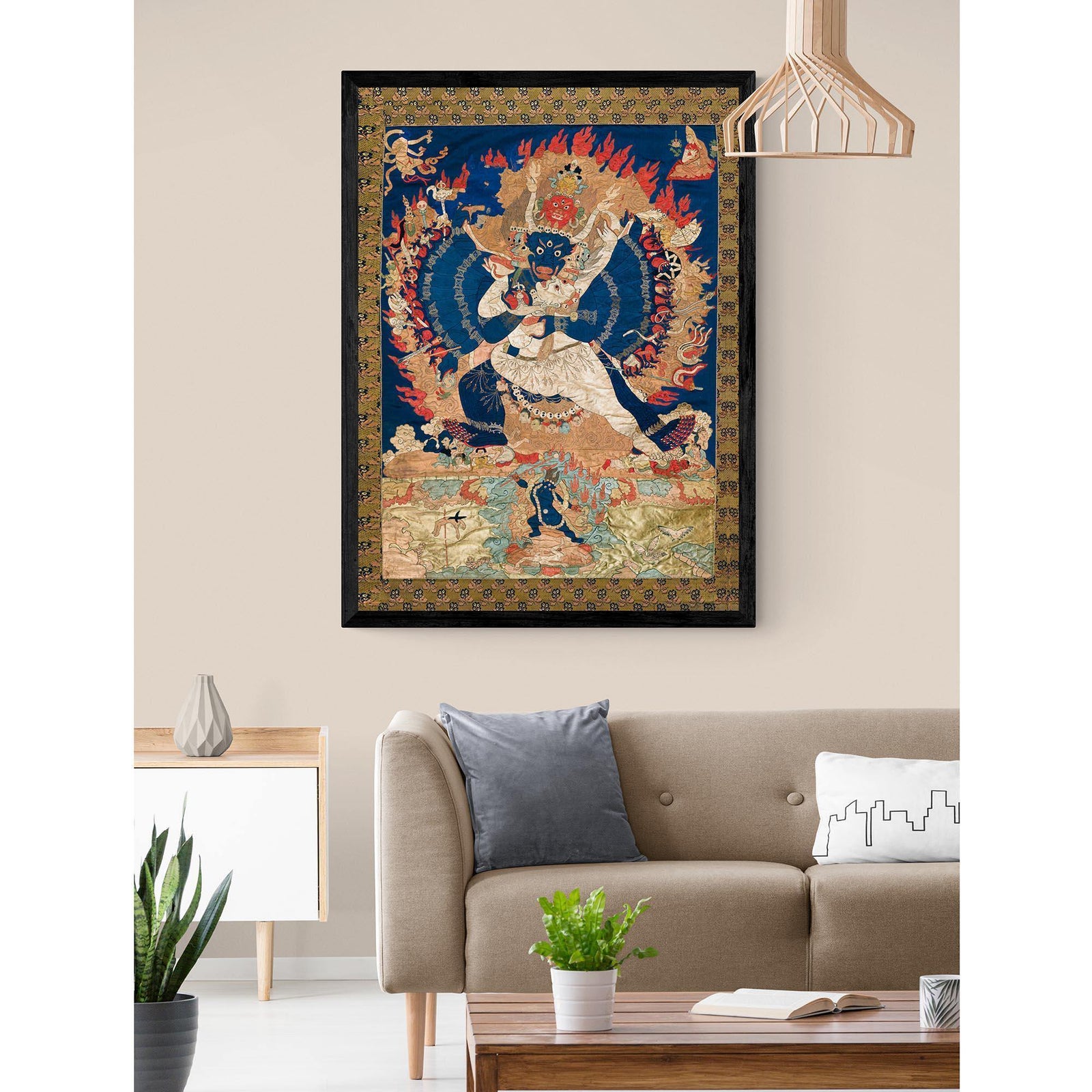 Yama and Consort, Tibet (18th-19th Century) | Framed Print
