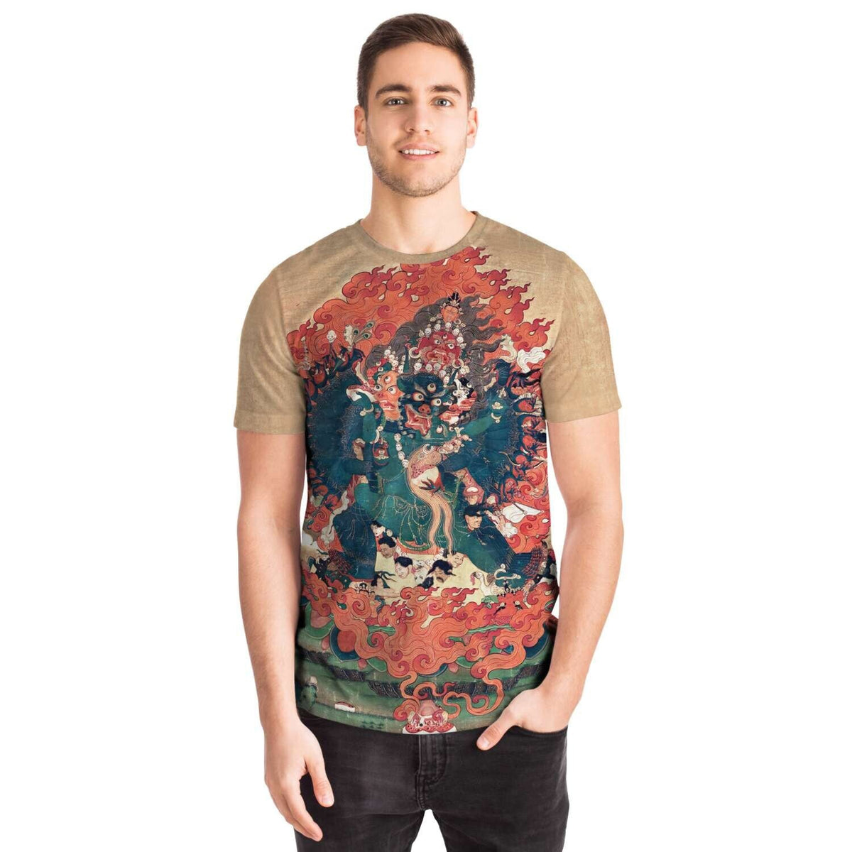 Yamantaka Tibetan Vajrayana Buddhist Thangka Deity Vintage T-Shirt