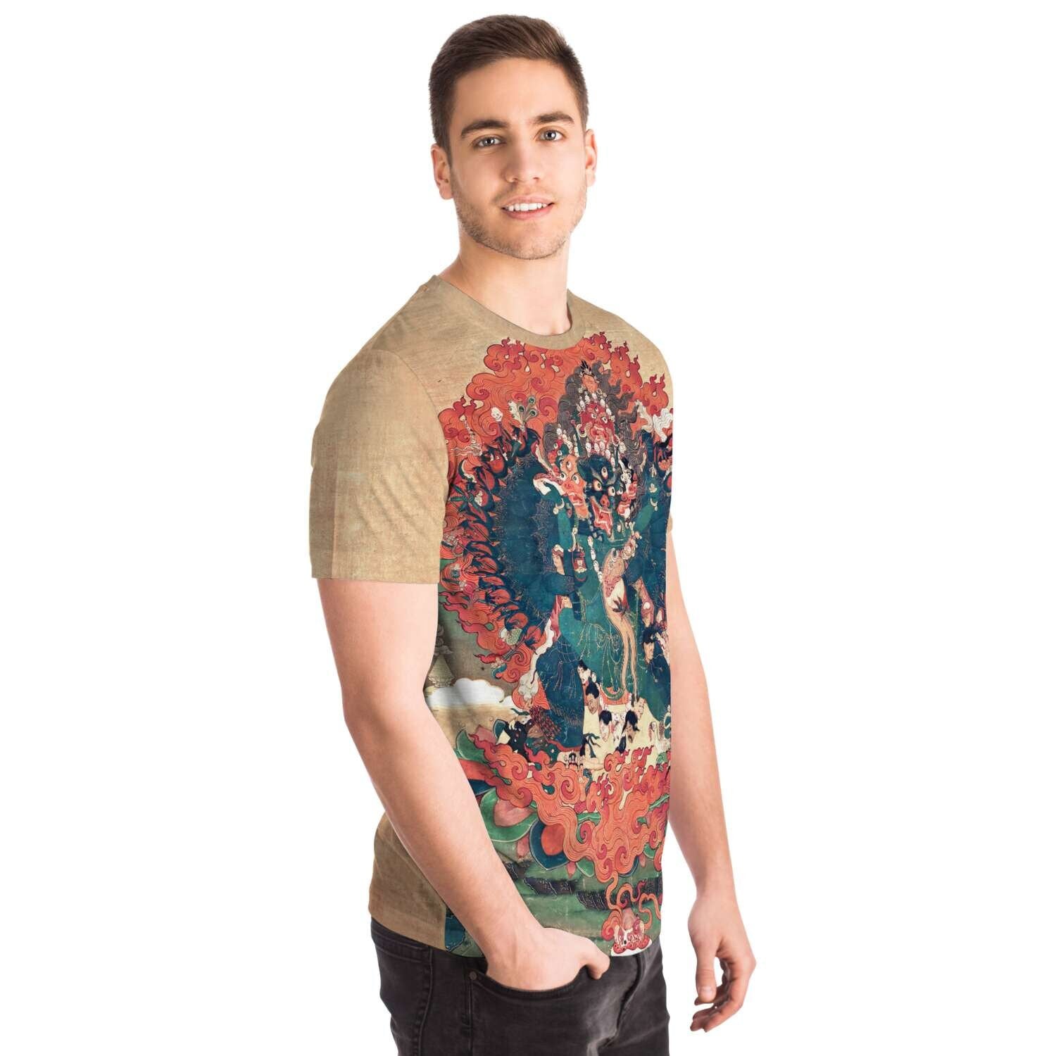 Yamantaka Tibetan Vajrayana Buddhist Thangka Deity Vintage T-Shirt