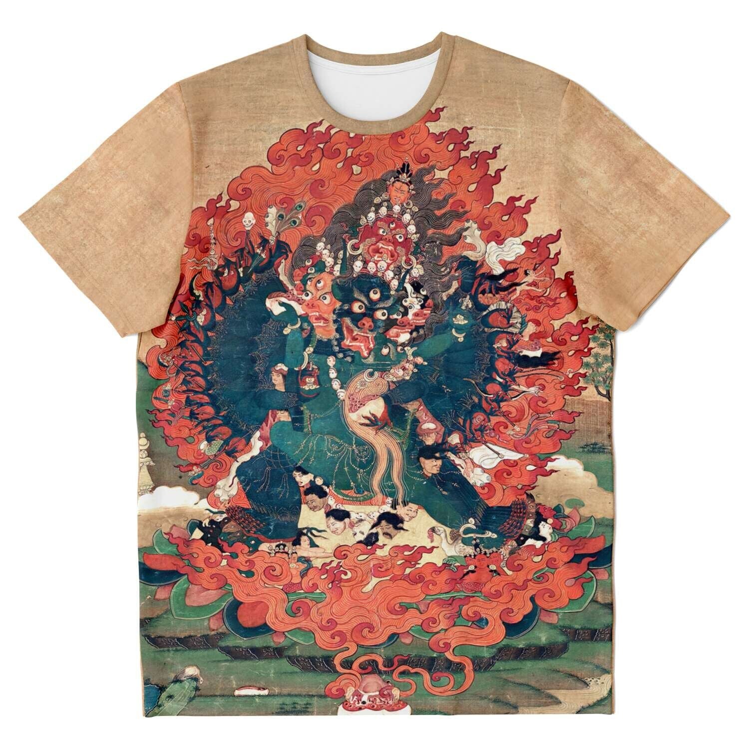 Yamantaka Tibetan Vajrayana Buddhist Thangka Deity Vintage T-Shirt