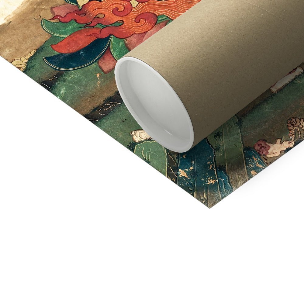 Yamantaka Tibetan Vajrayana Thangka Buddhist Protector Deity Painting, Tantra Tantric Nepal Antique Vintage Giclée Fine Art Print