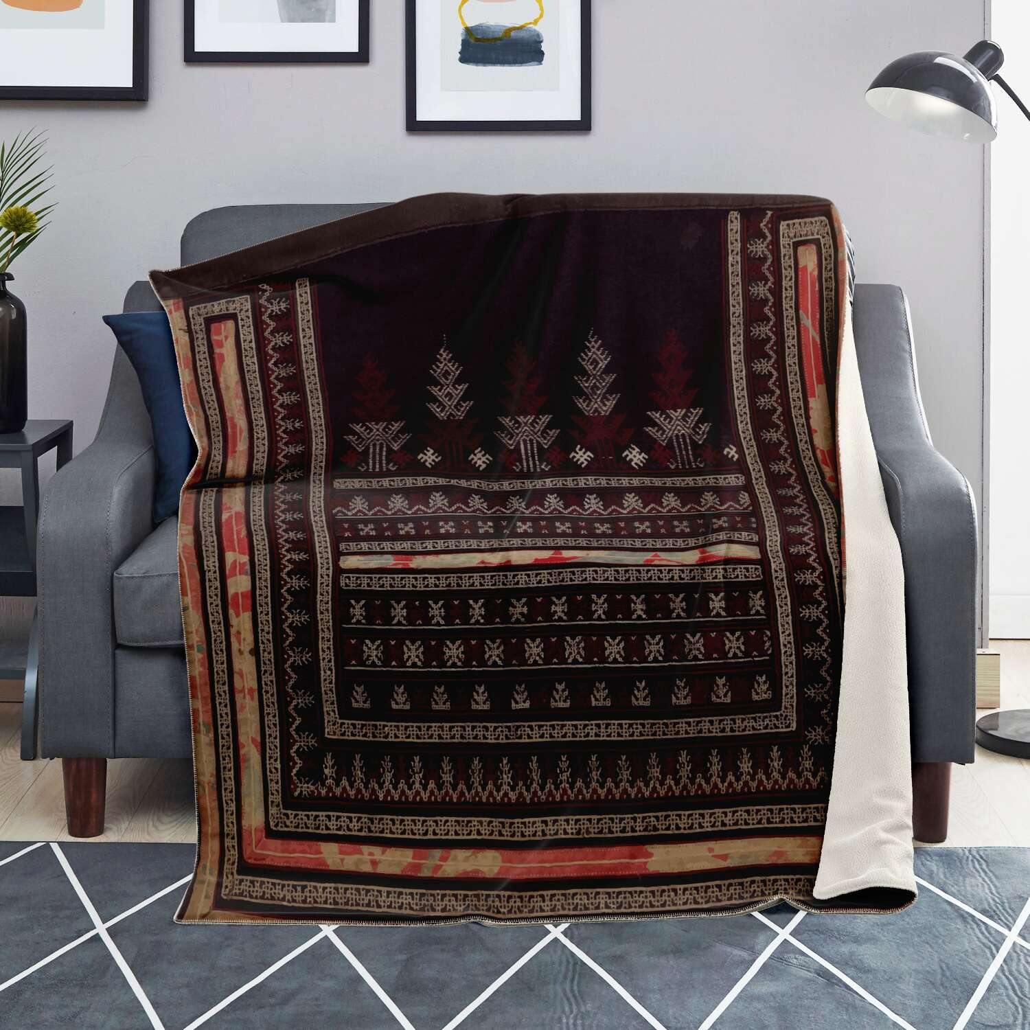 Yao Culture Traditional Design (SE Asia) | Sherpa Fleece Blanket