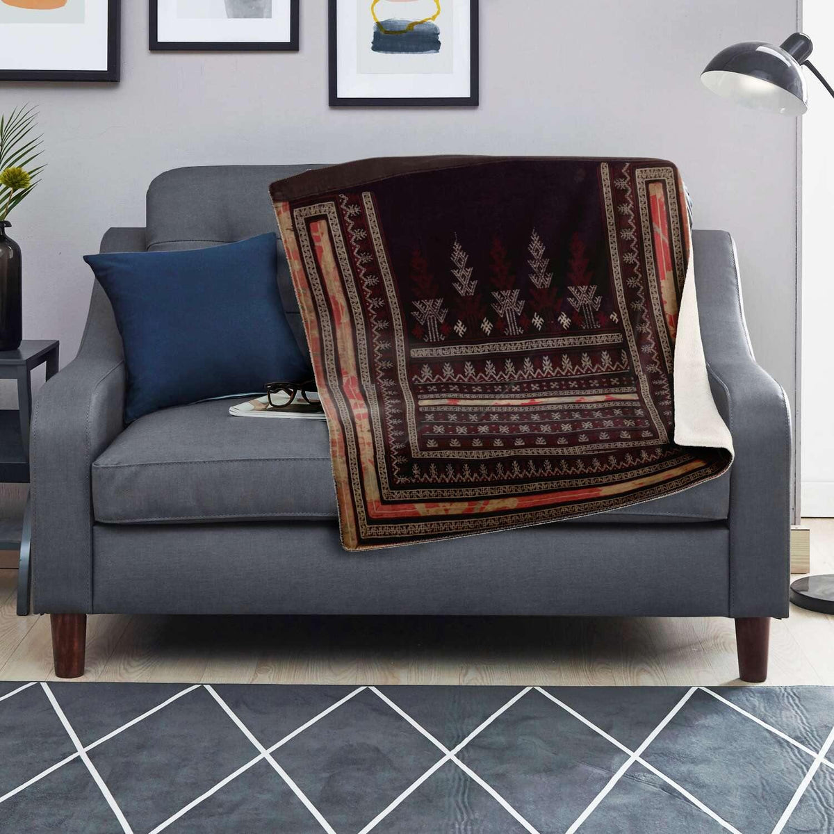 Yao Culture Traditional Design (SE Asia) | Sherpa Fleece Blanket