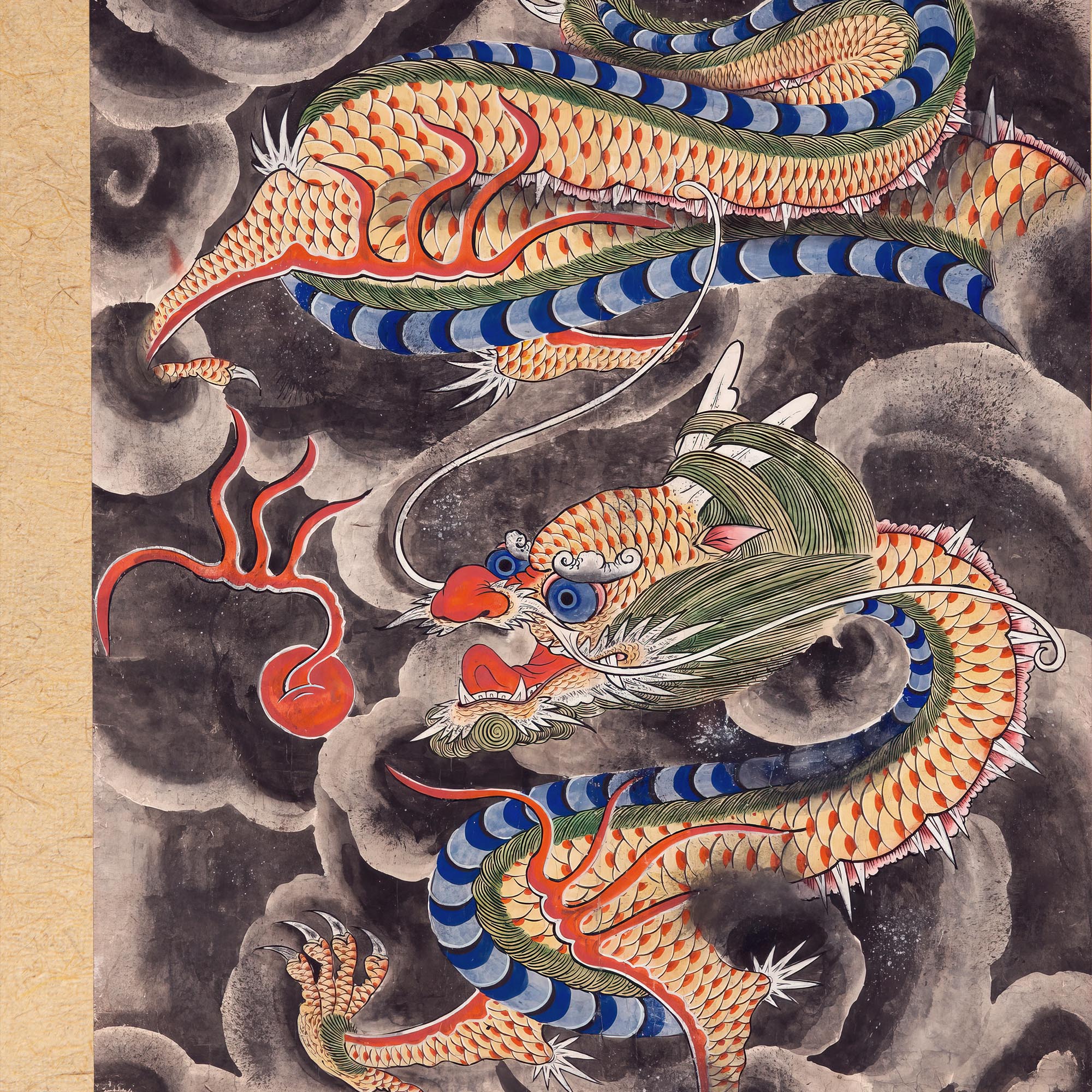 Fine art Yongwang, the Dragon King of the East Sea: Ancient Korean Mythology Folklore | Serpent Deity Fine Art Print