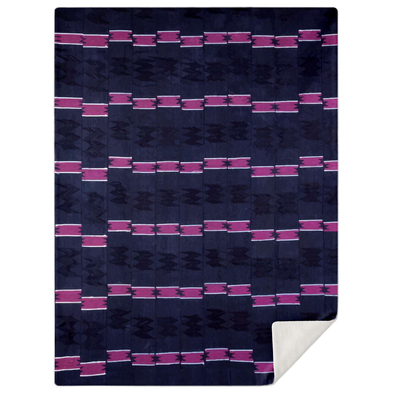 Yoruba Tribal Design (Nigerian Blanket) | Modern, Washable Sherpa Fleece Blanket