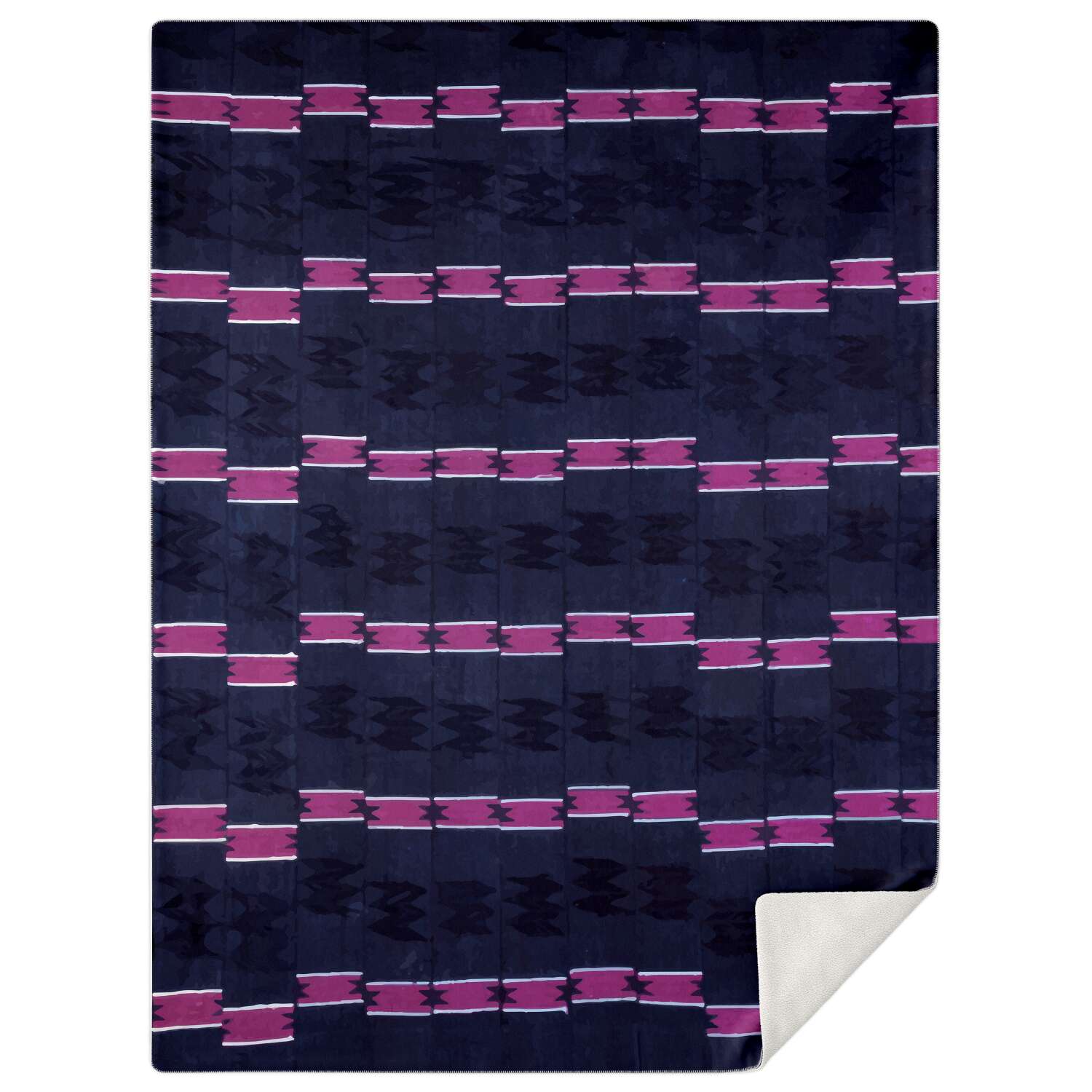 Sherpa Fleece Blanket Yoruba Tribal Design (Nigerian Blanket) | Modern, Washable Sherpa Fleece Blanket